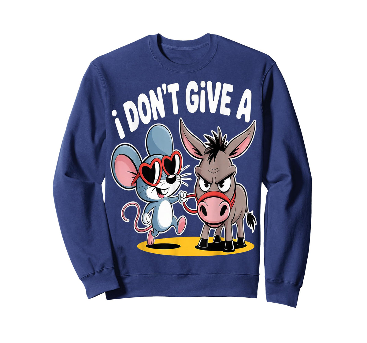 I Don't Give a Rat's Ass Mouse Donkey Sarcastic Animal Humor T-Shirt