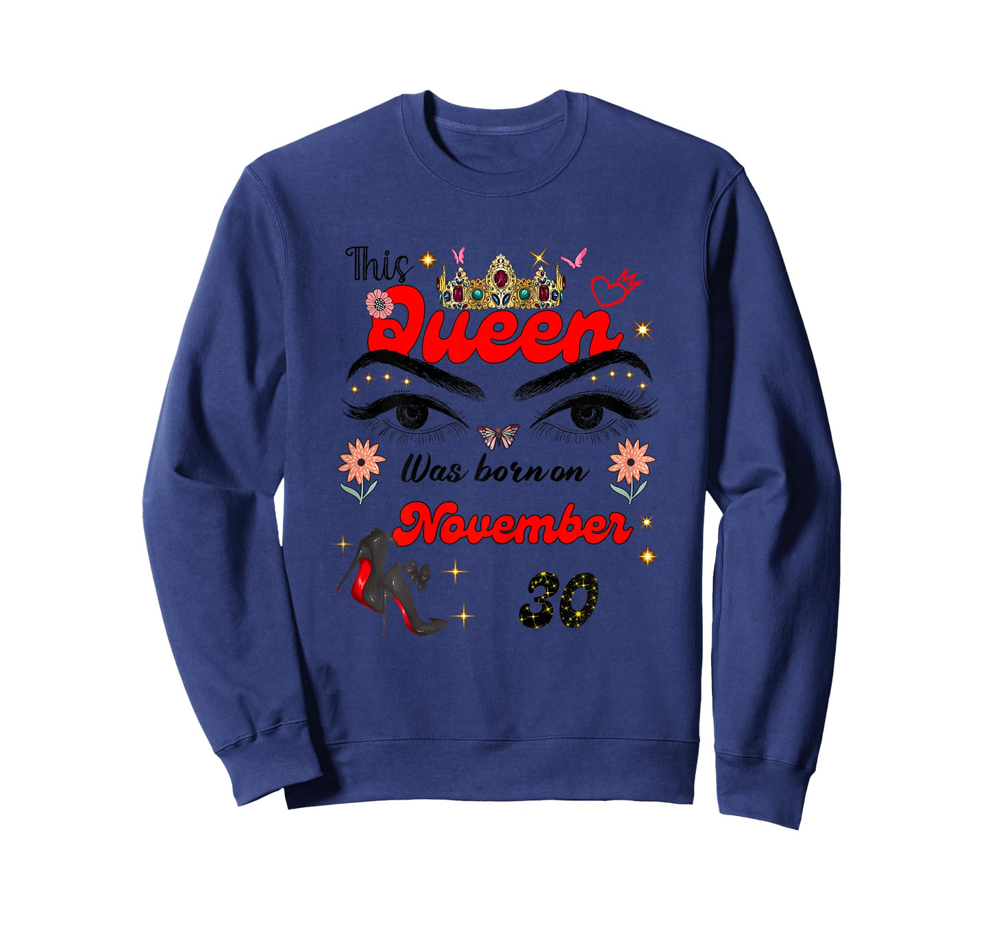 A Queen was Born on November 30 November 30th Birthday T-Shirt