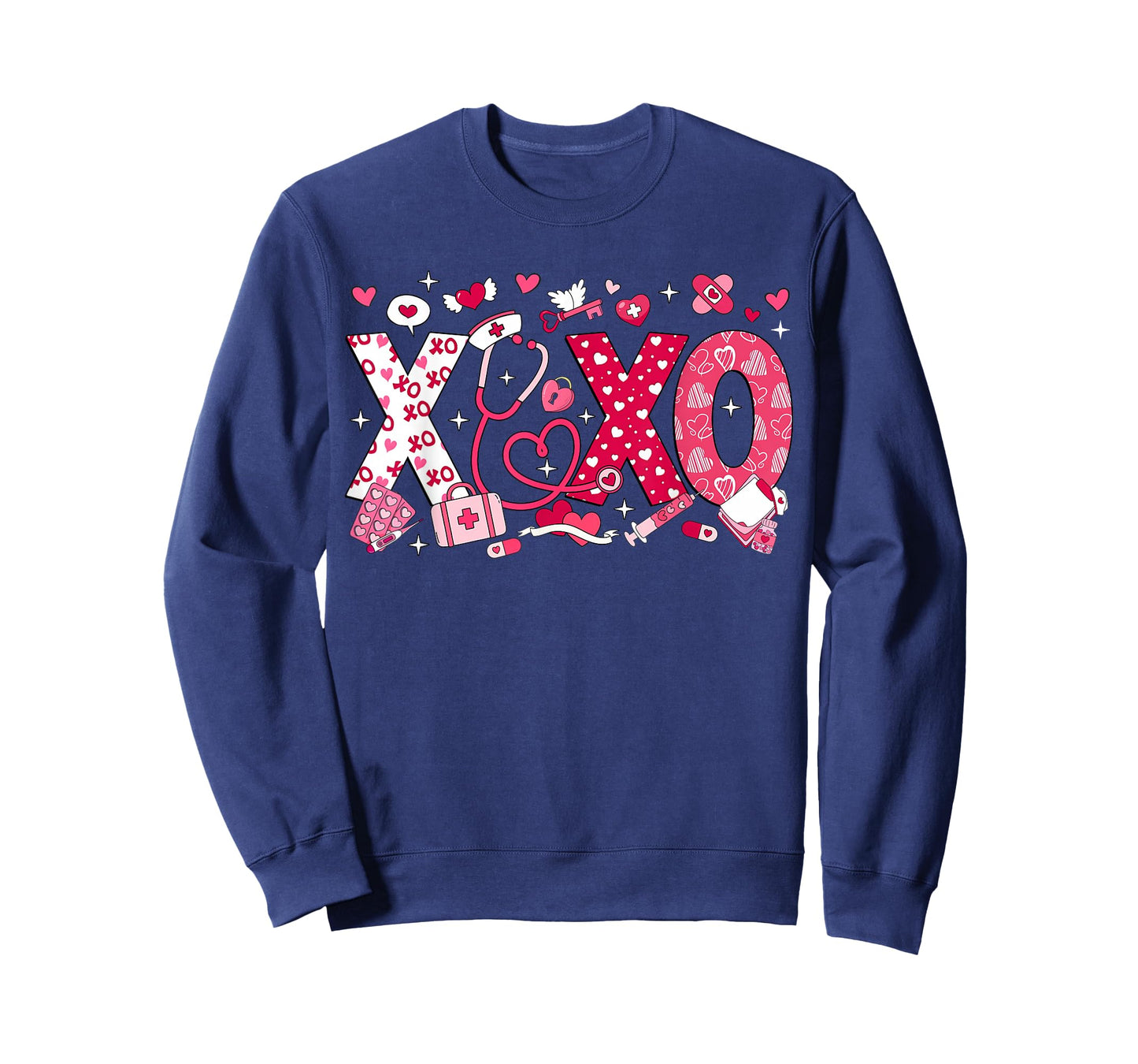 Nurse XOXO Stethoscope Valentine RN PCT CNA Nurse Women T-Shirt