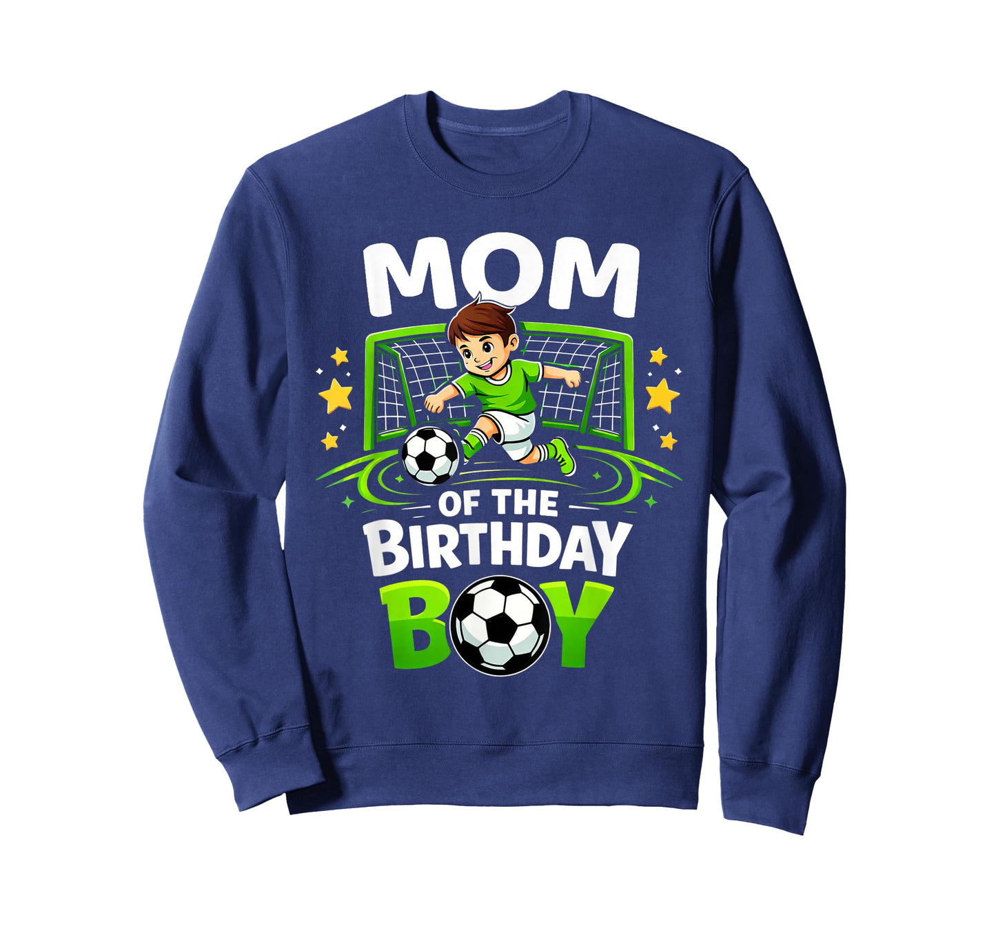 Mom of The Birthday Boy Soccer Player Funny Soccer Mom T-Shirt