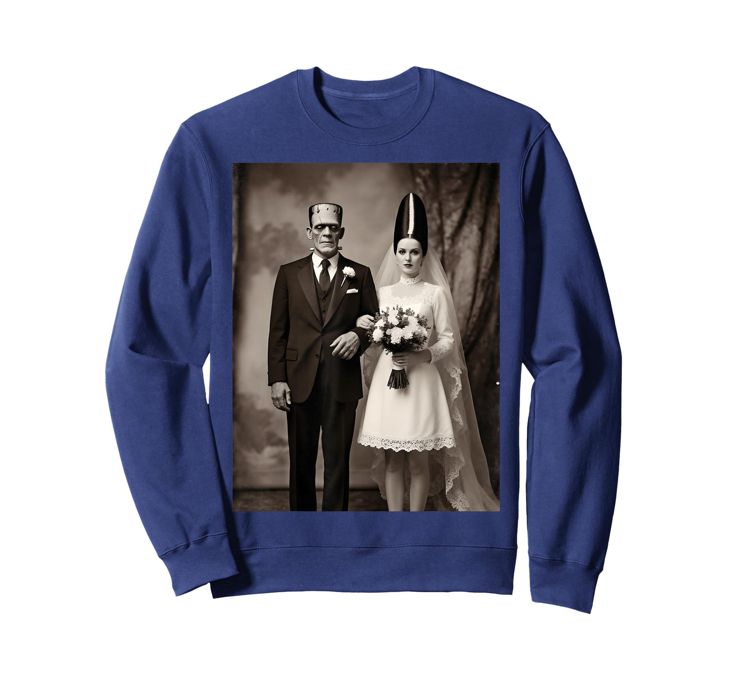 Vintage Horror Romance Frankenstein Wedding Halloween Party T-Shirt