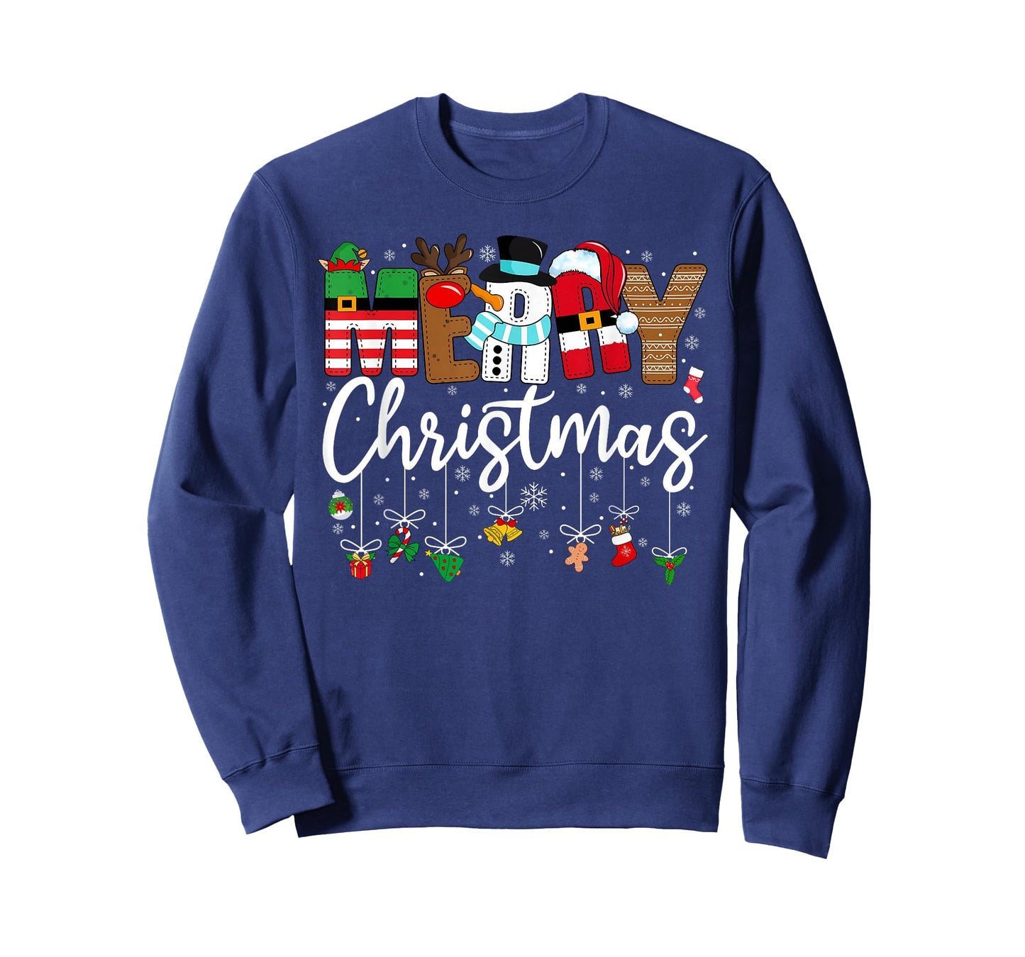 Merry Christmas Lights Santa Hat Xmas Family Matching Pajama T-Shirt