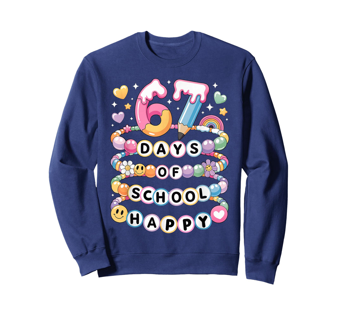 67 Days of School Meme Friendship Bracelets 100 Days Smarter T-Shirt
