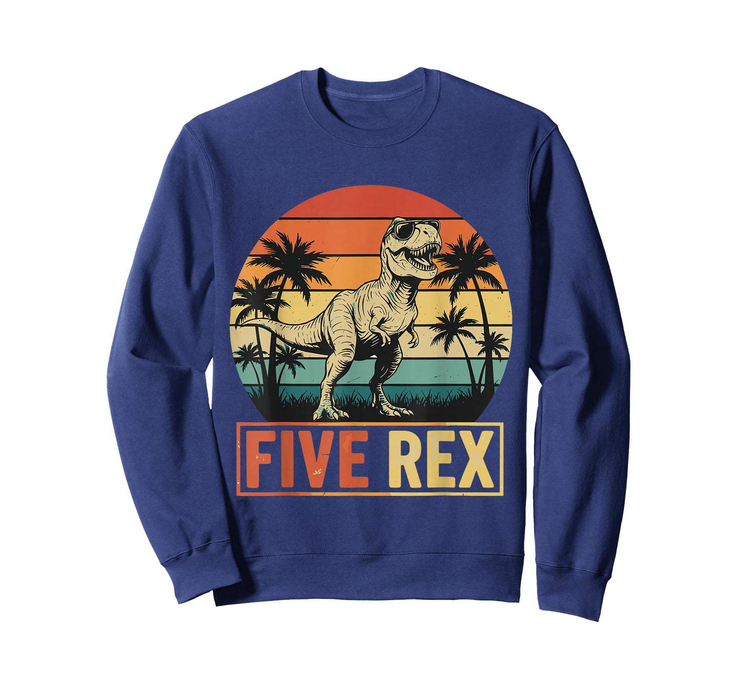 Funny Kids Five Rex Dinosaur Birthday 5 Year Old Boy T-Shirt