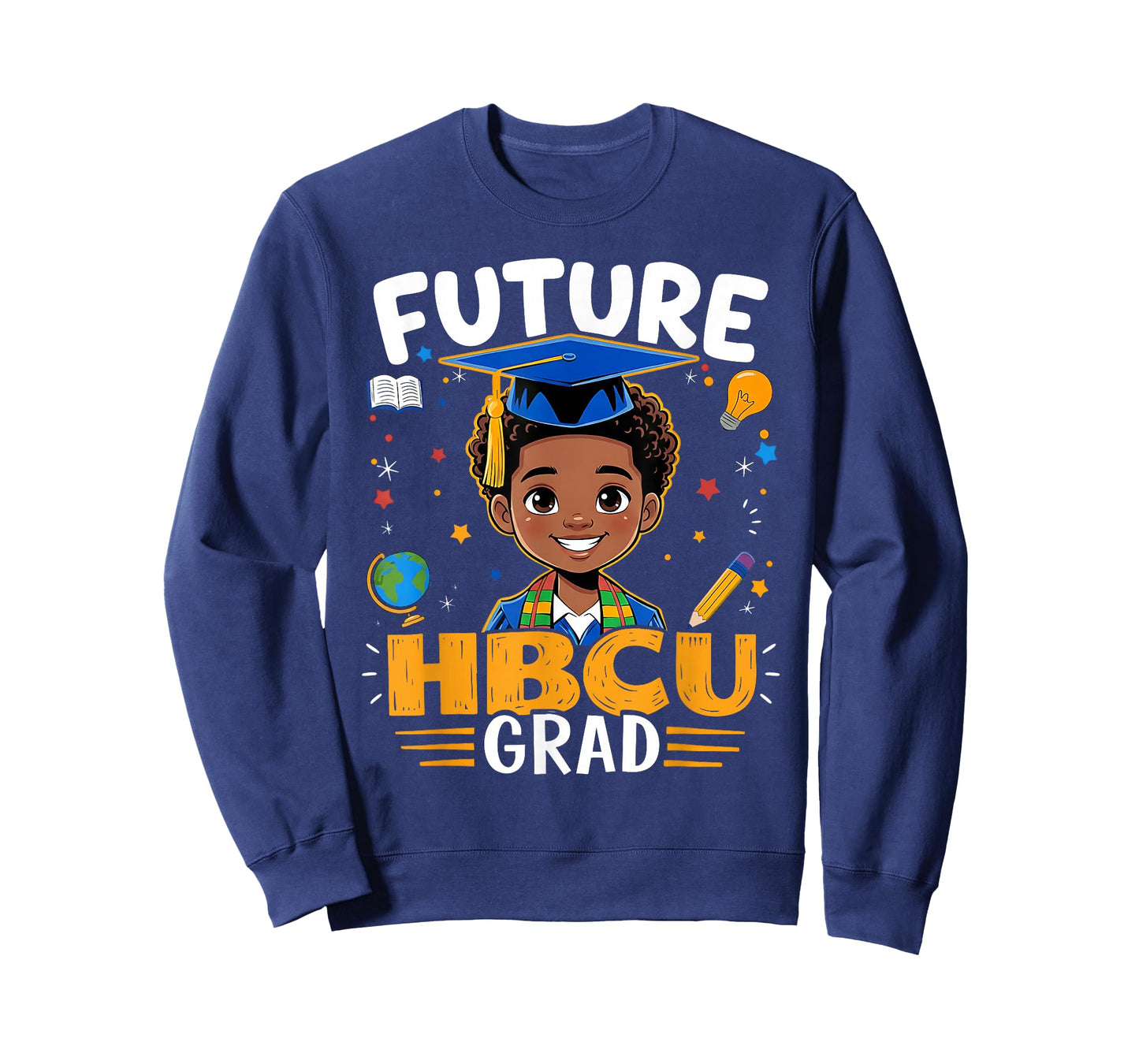 Future HBCU Grad Kids Black Boy Afro Black History Month Kid T-Shirt