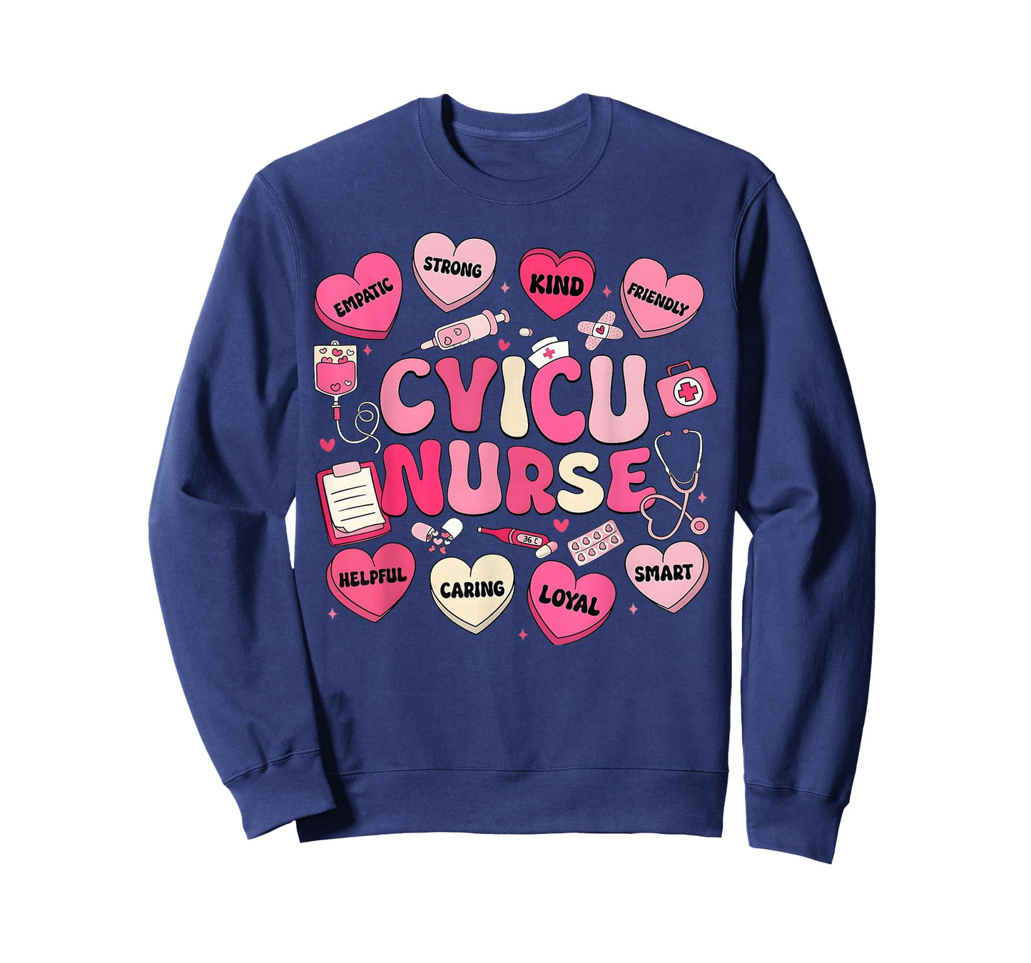 Valentine CVICU Nurse Hearts Coquette Pink Women T-Shirt