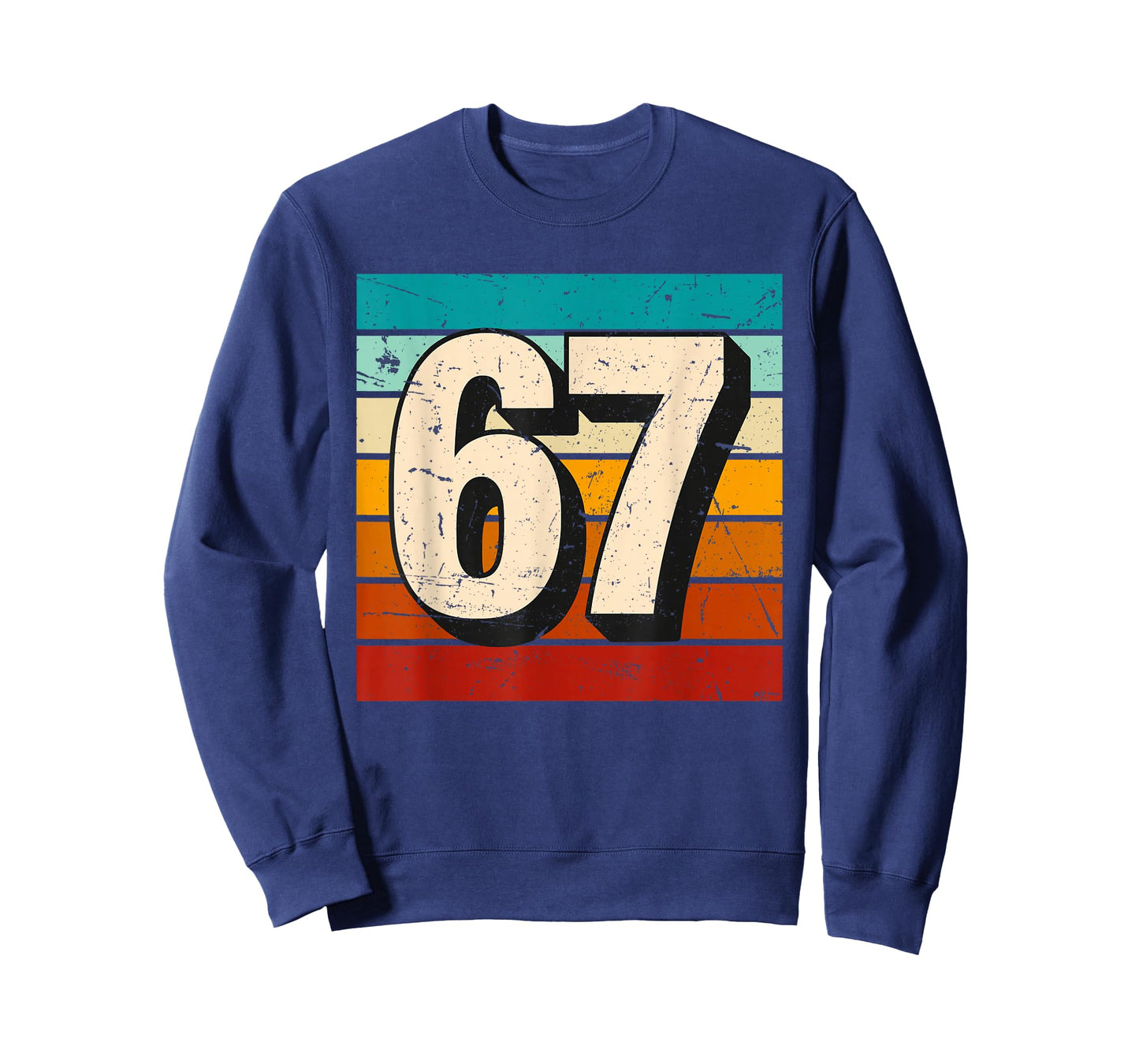 Vintage 67 Meme Retro Six Seven Number Funny 6 7 Meme T-Shirt