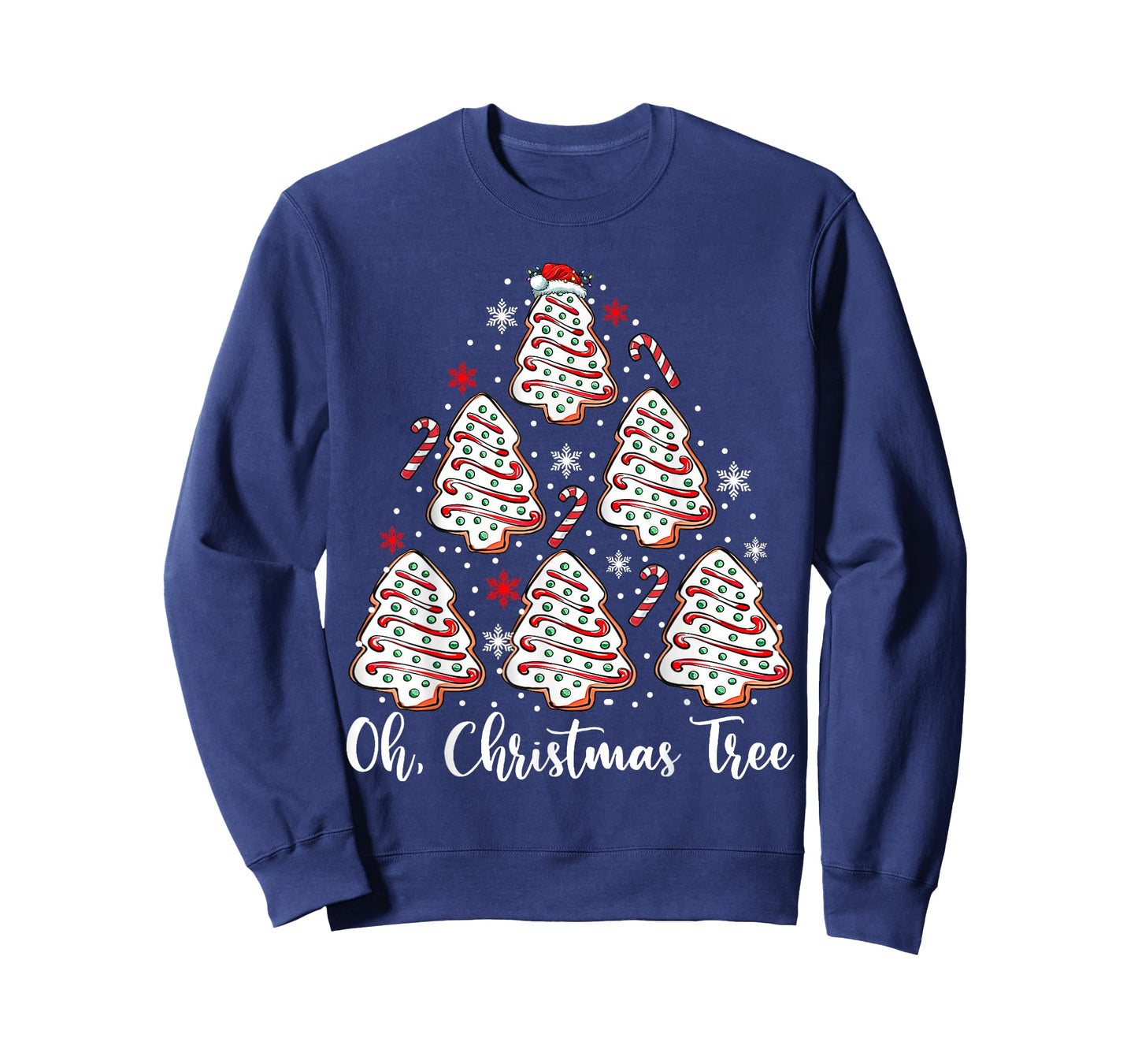Oh Christmas Tree Cakes Debbie Becky Jen Cake Lovers Xmas T-Shirt