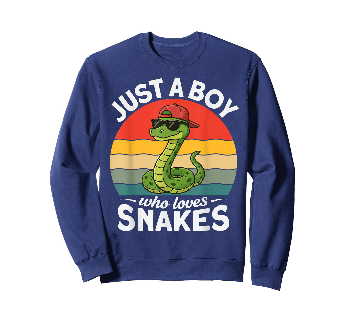 Just A Boy Who Loves Snakes Funny Snake Reptile Kids Boys T-Shirt
