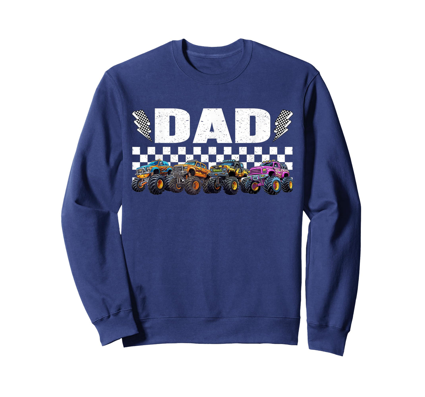 Dad Retro Monster Truck Family Crew Birthday Matching T-Shirt