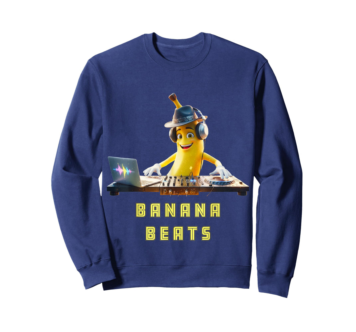 Go Banana Beats DJ Funny Music Party Vibe Retro Funky Tee T-Shirt