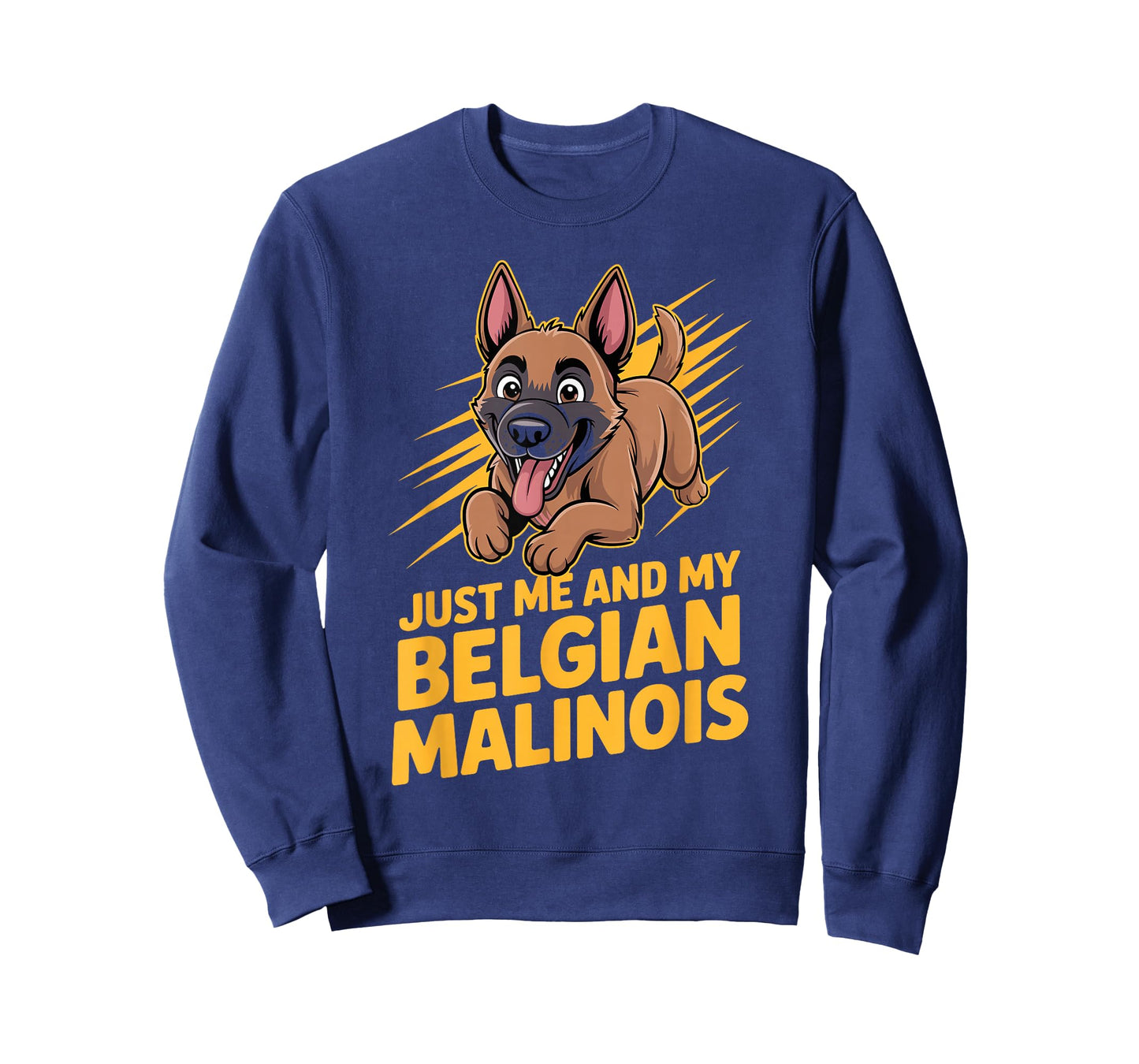 Cartoon Pet Dog Breed Funny Just me and My Belgian Malinois T-Shirt