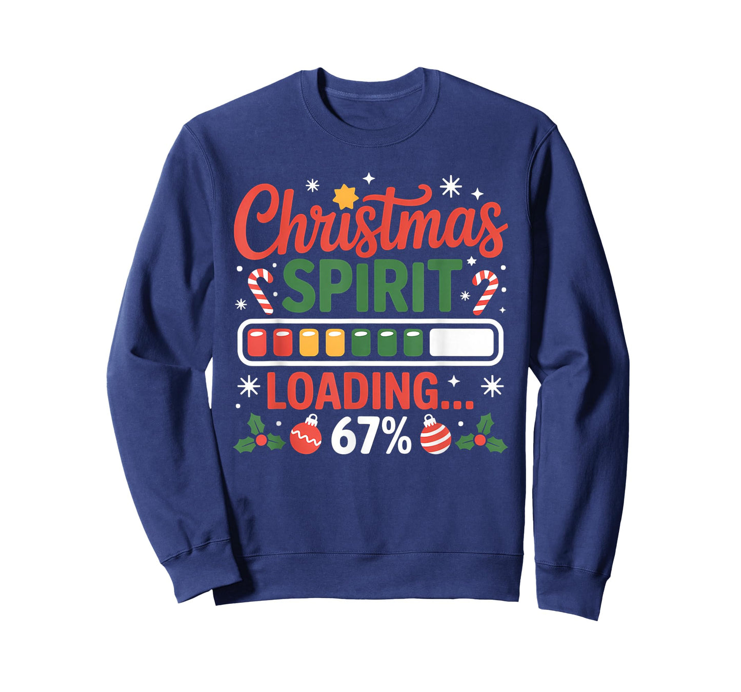 67 Meme Christmas Spirit Loading 67% Six Seven for Kids T-Shirt