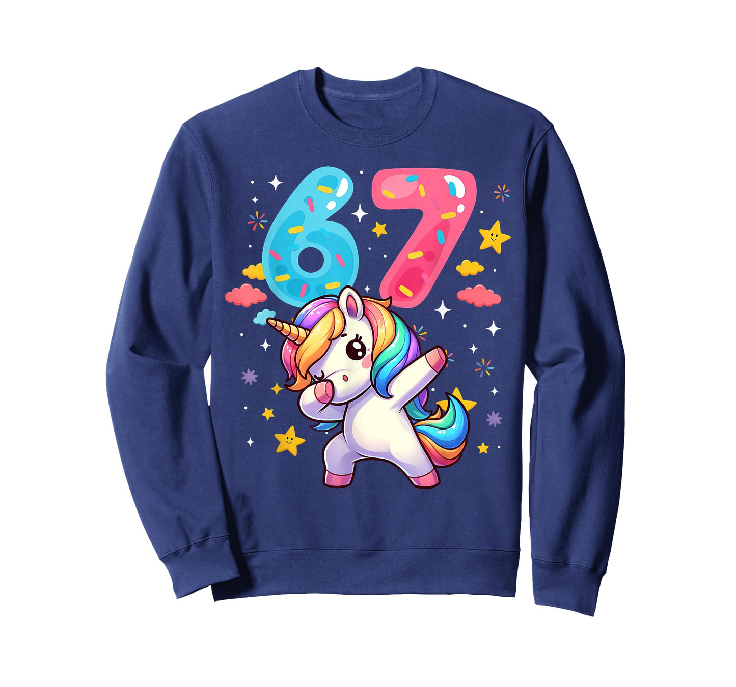 67 Meme Unicorn Six Seven Meme Funny Dabbing Unicorn T-Shirt
