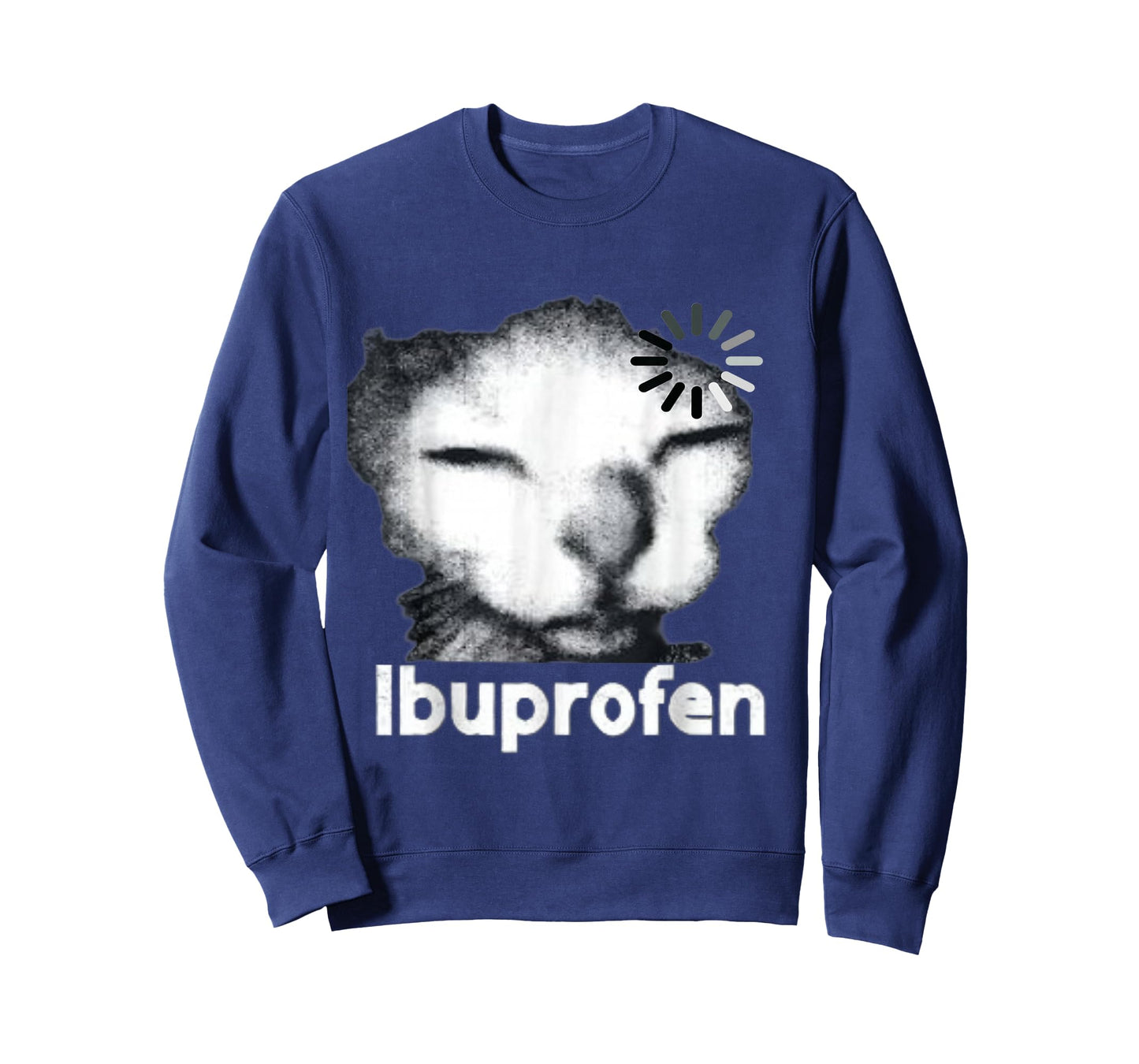 Funny Ibuprofen Cat Meme with Cringe Ugly Feline Face T-Shirt