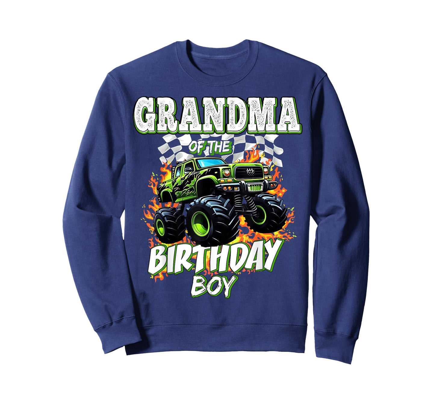 Grandma of The Birthday Boy Monster Truck Birthday Kids T-Shirt