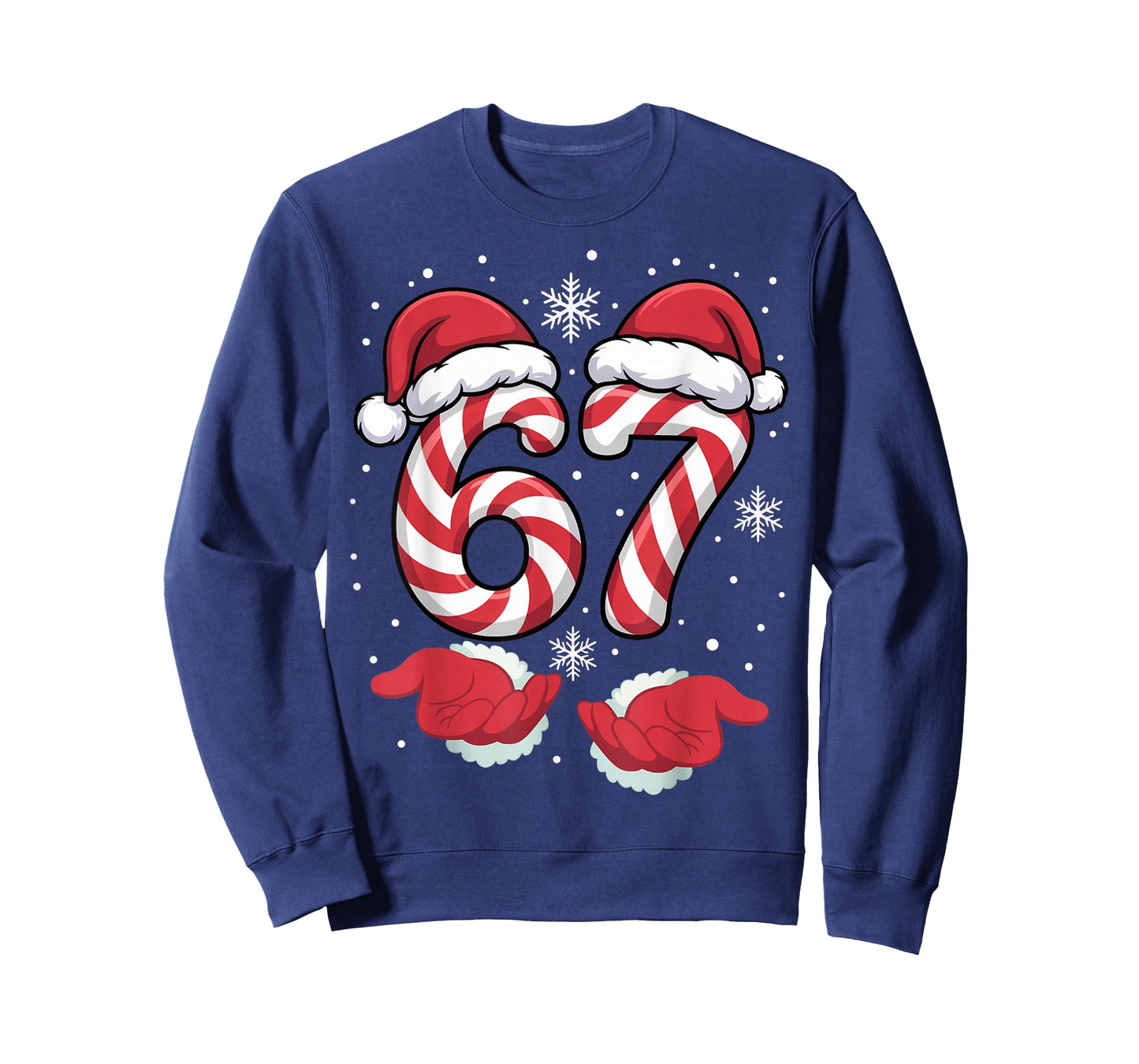 Funny Xmas Viral 67 Candy Canes Santa Funny Holiday Kids T-Shirt
