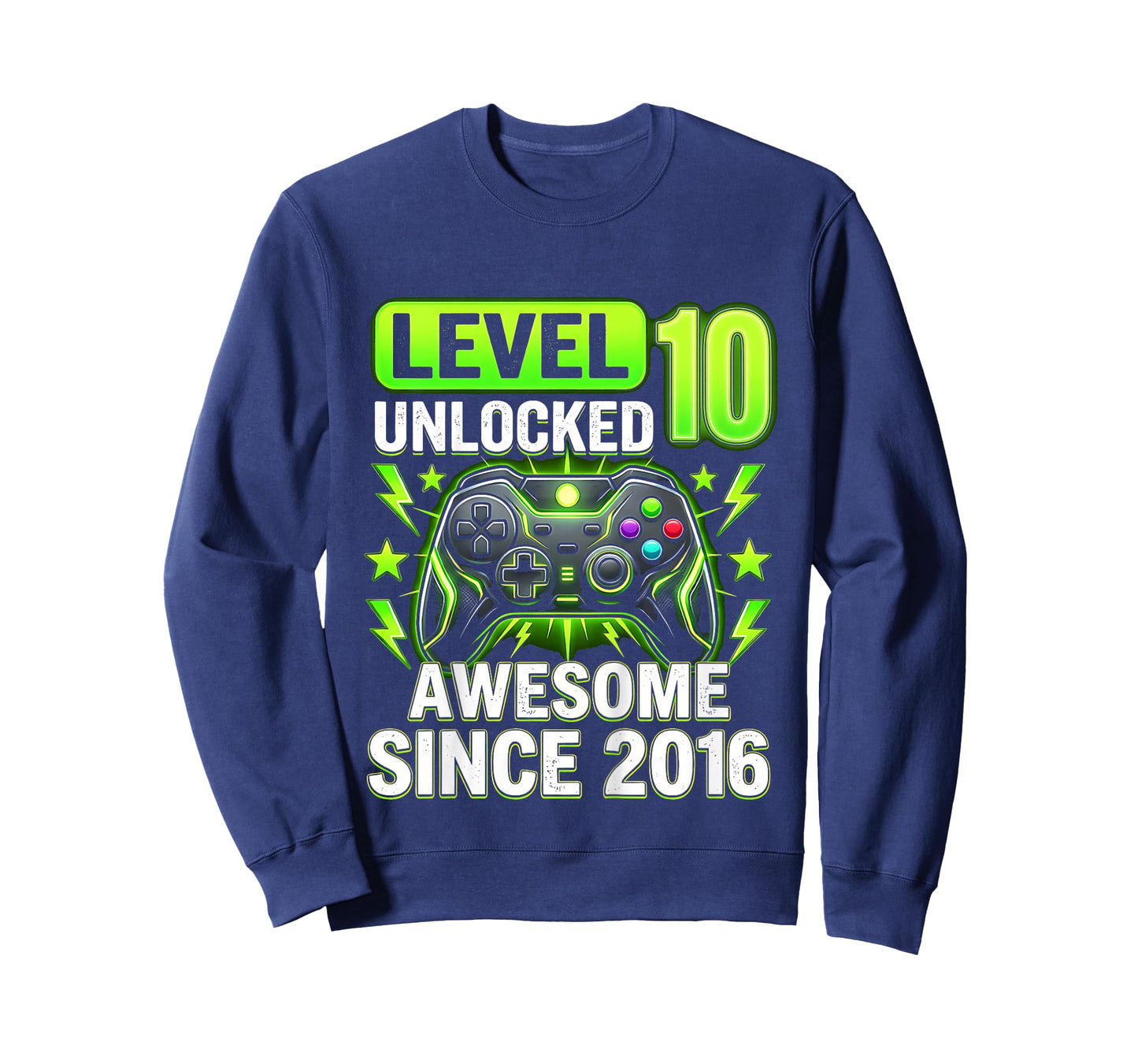 Kids 10th Birthday Gamer Level 10 Unlocked Awesome Since 2016 T-Shirt