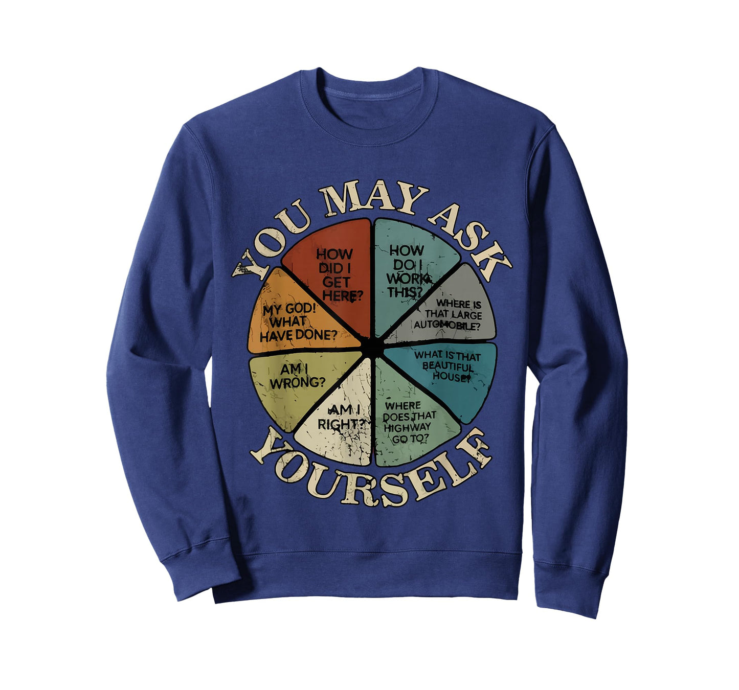Vintage You May Ask Yourself Once in A Lifetime Pie Chart T-Shirt