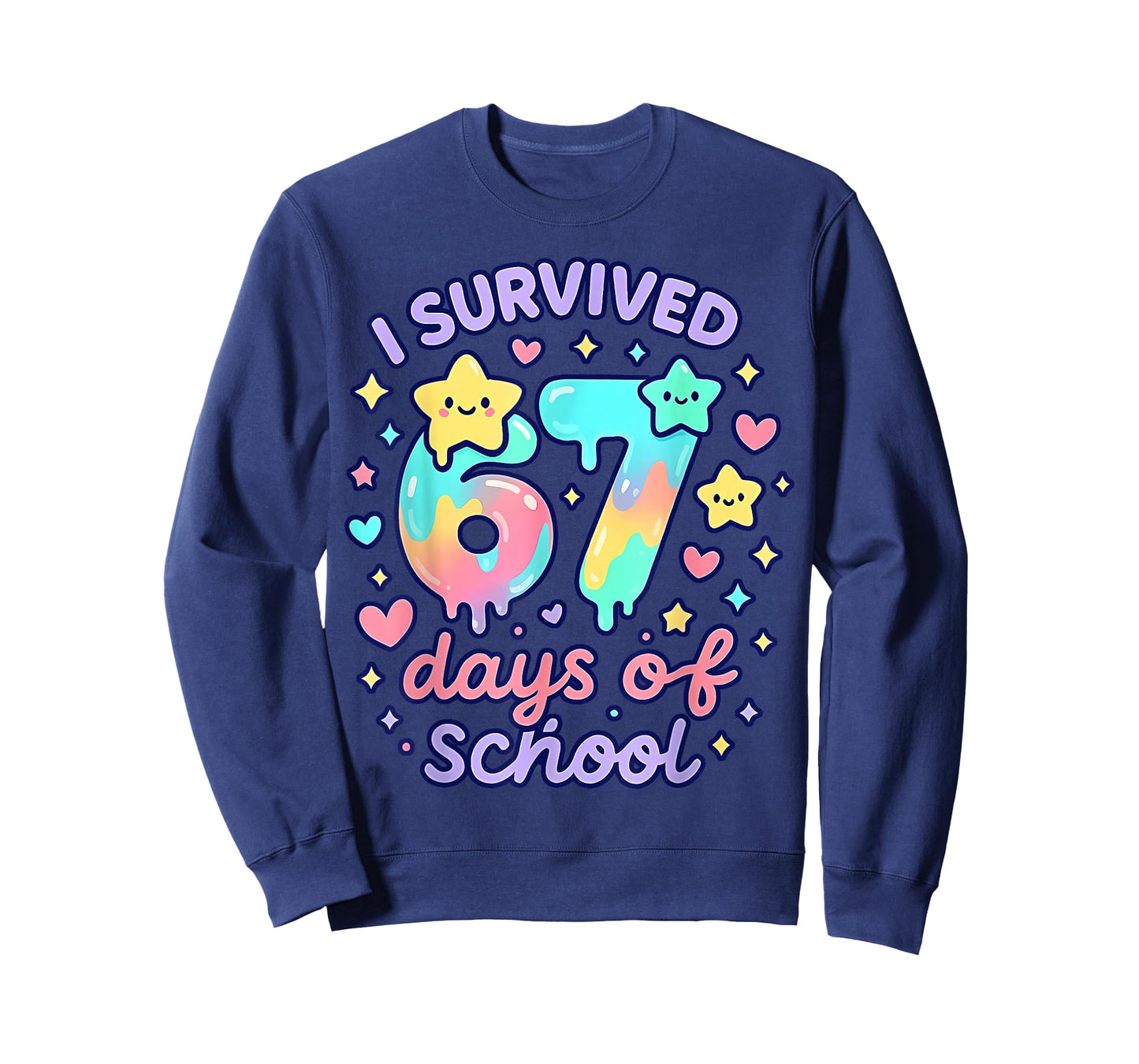 I Survived 67 Days of School Funny 67 Teachers Students Meme T-Shirt