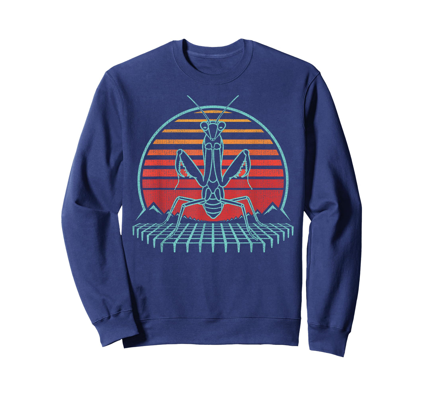 Praying Mantis Lover Insect Retro Vintage 80s T-Shirt