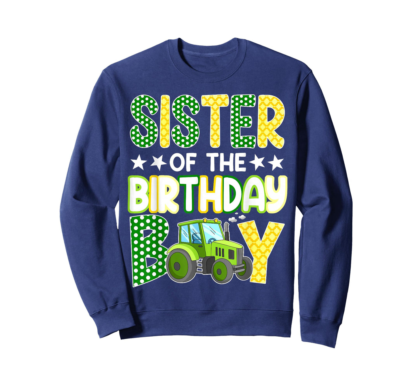 Sister of The Birthday Boy Tractors Farm Trucks Family T-Shirt