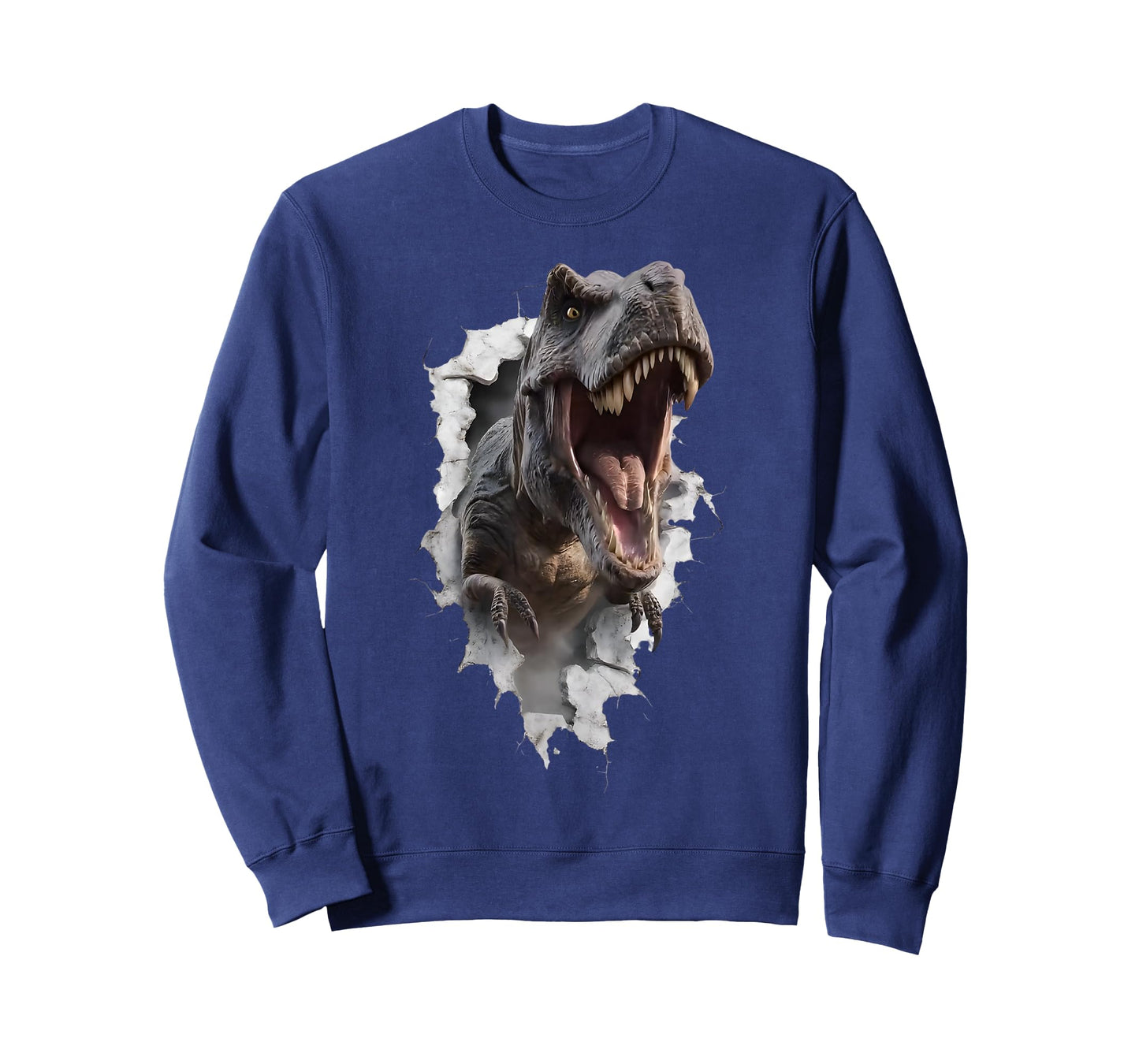 Roaring T-Rex Dinosaur Crashing Through Wall T-Shirt Funny T-Shirt