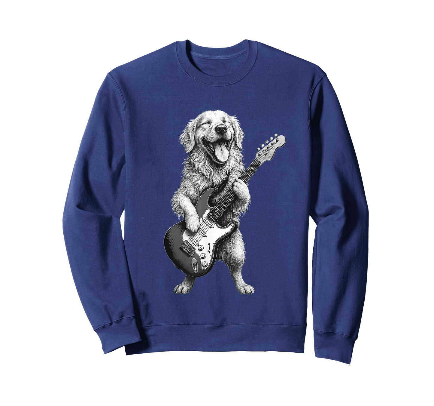 Golden Retriever Playing Guitar Funny Dog Lover T-Shirt