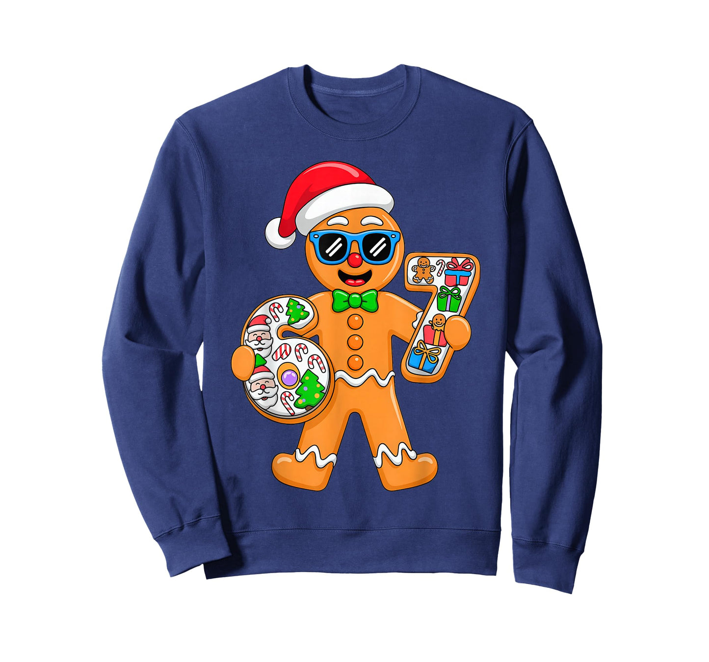 Six Seven 67 Gingerbread Man Xmas Pajamas T-Shirt