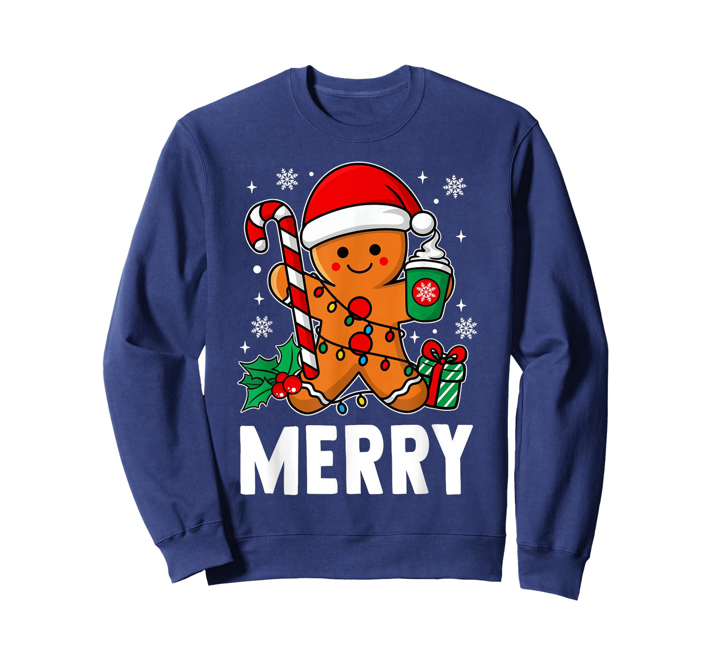 Merry Christmas Xmas Candy Cane Gingerbread Couples Pajama T-Shirt