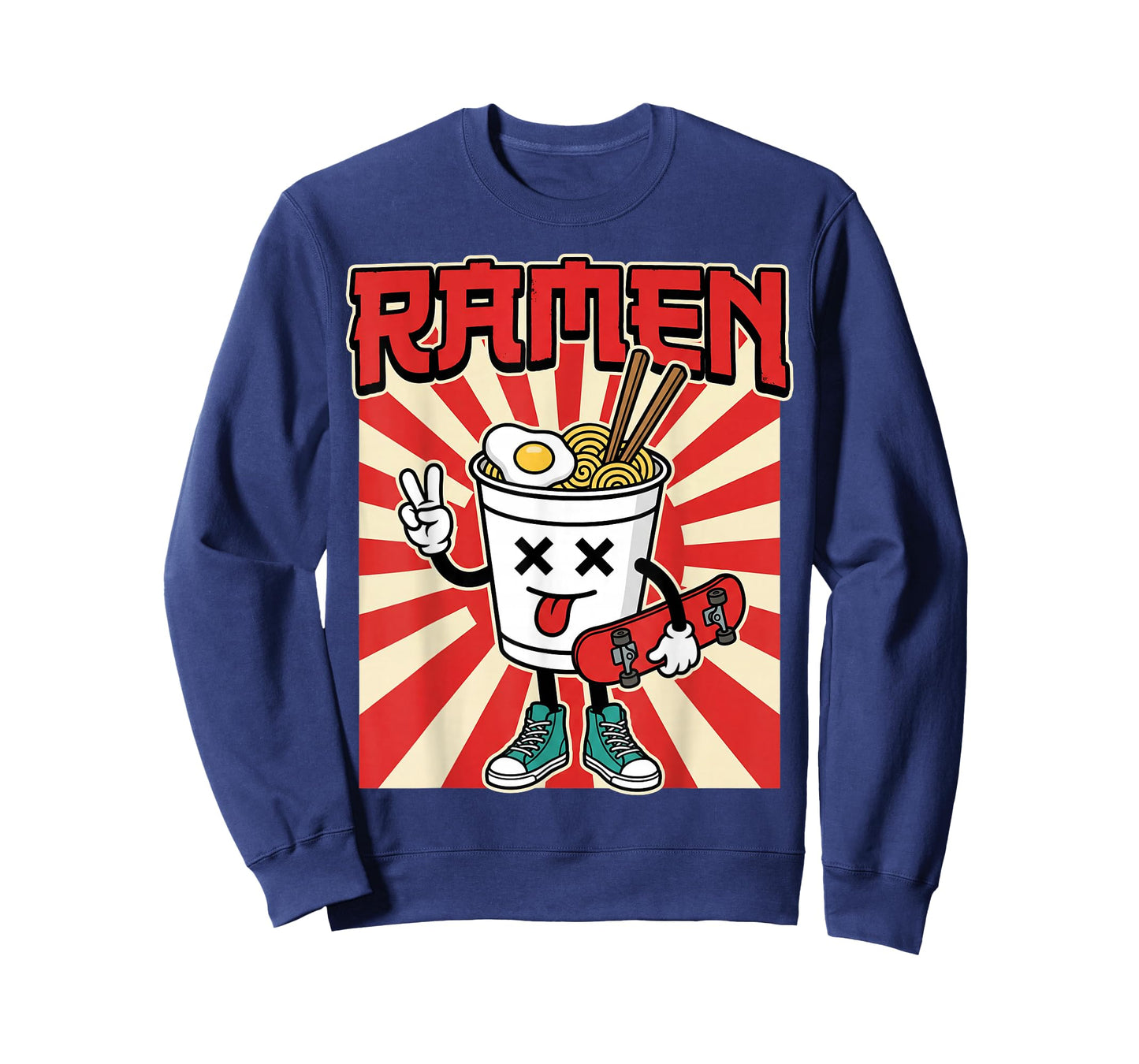 Cute Ramen Skater Tee Kawaii Anime Skateboard Lover Teens T-Shirt