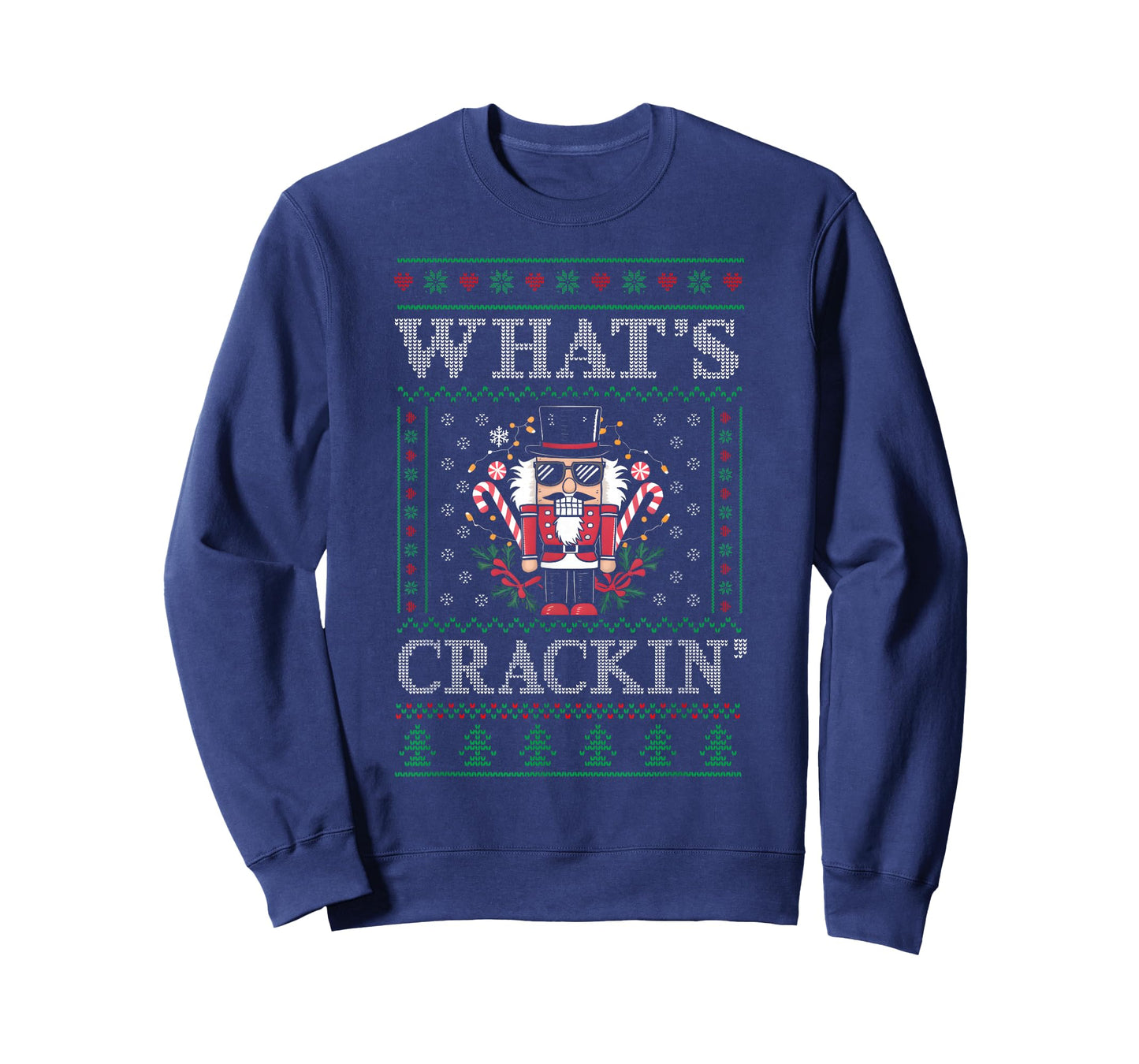 Christmas Nutcracker Whats Crackin Funny Xmas Men Women Kids T-Shirt