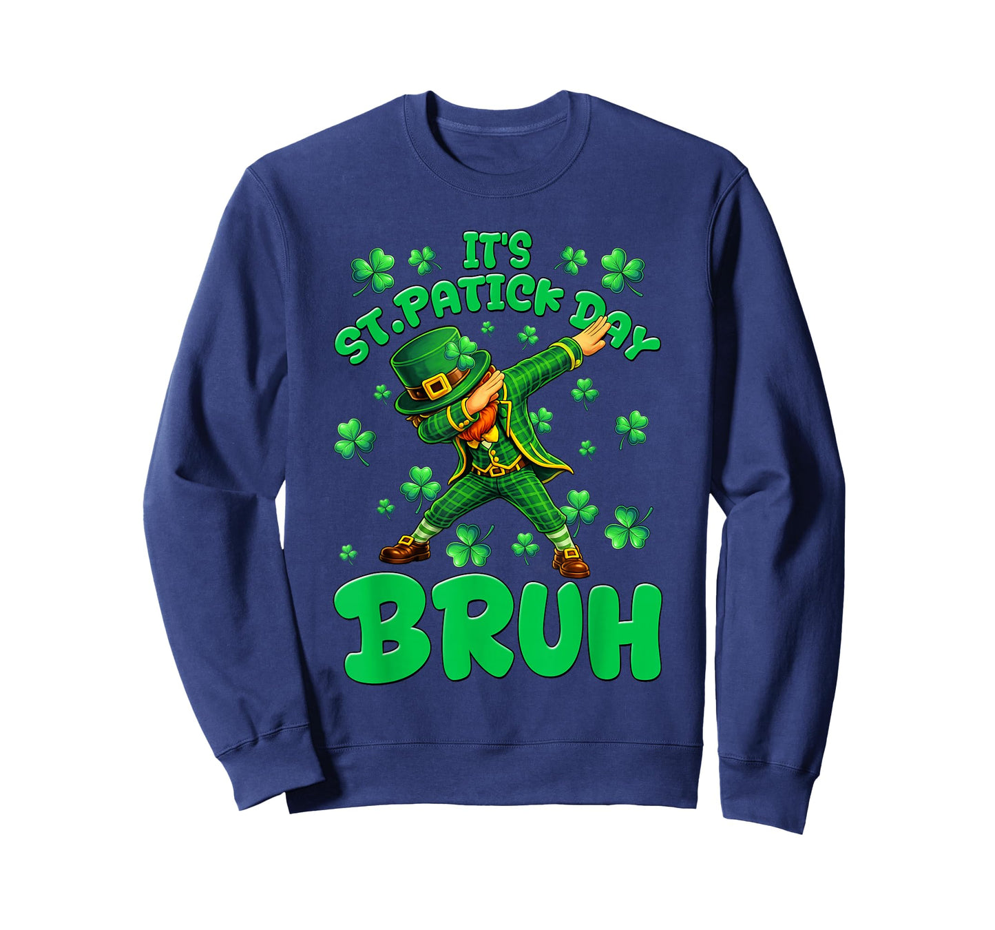 Funny St Patricks Day Leprechaun Bruh Saint Paddys Boys Kids T-Shirt