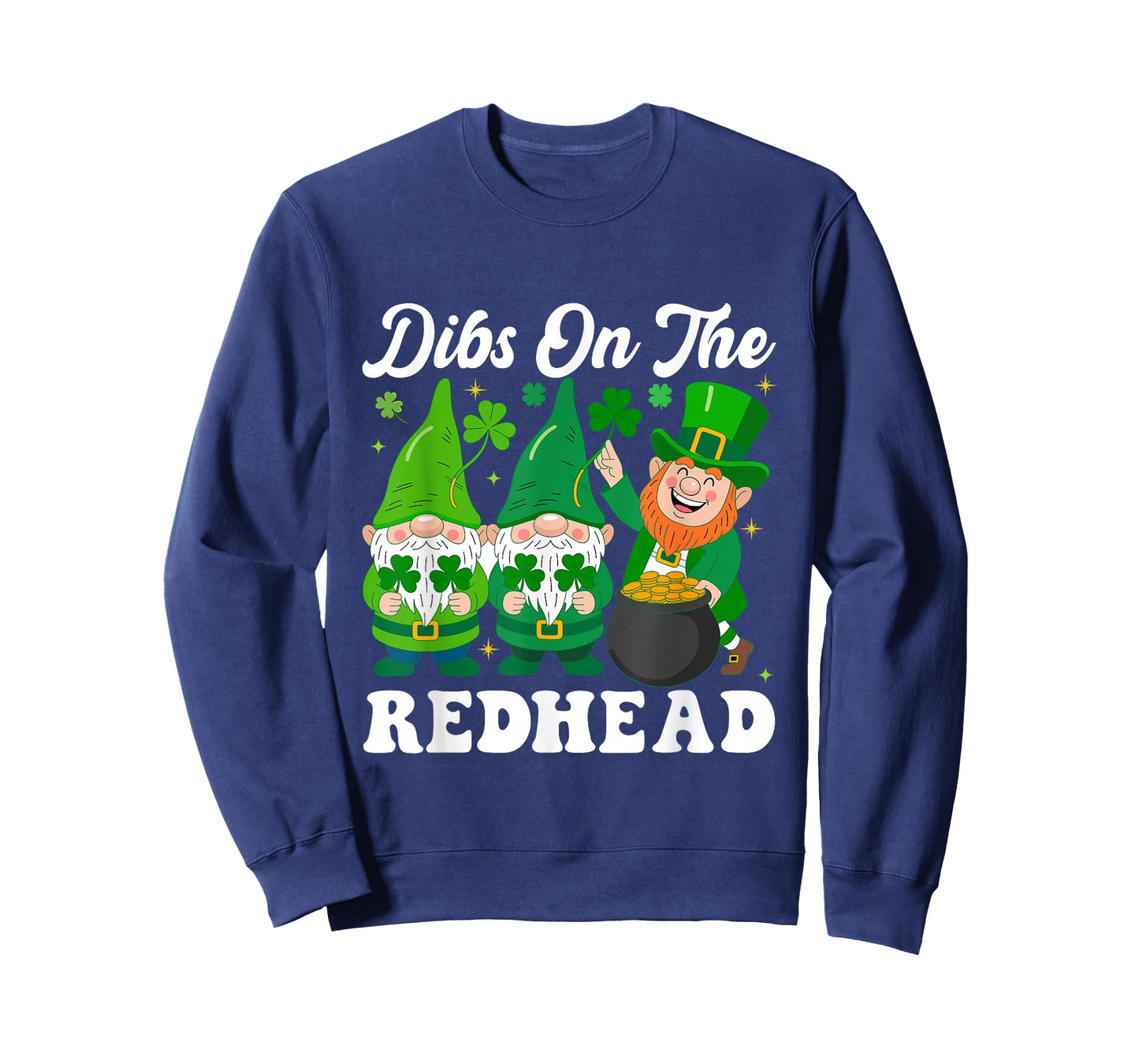 St Patricks Day Irish Shamrock Dibs On The Redhead Gnomies T-Shirt