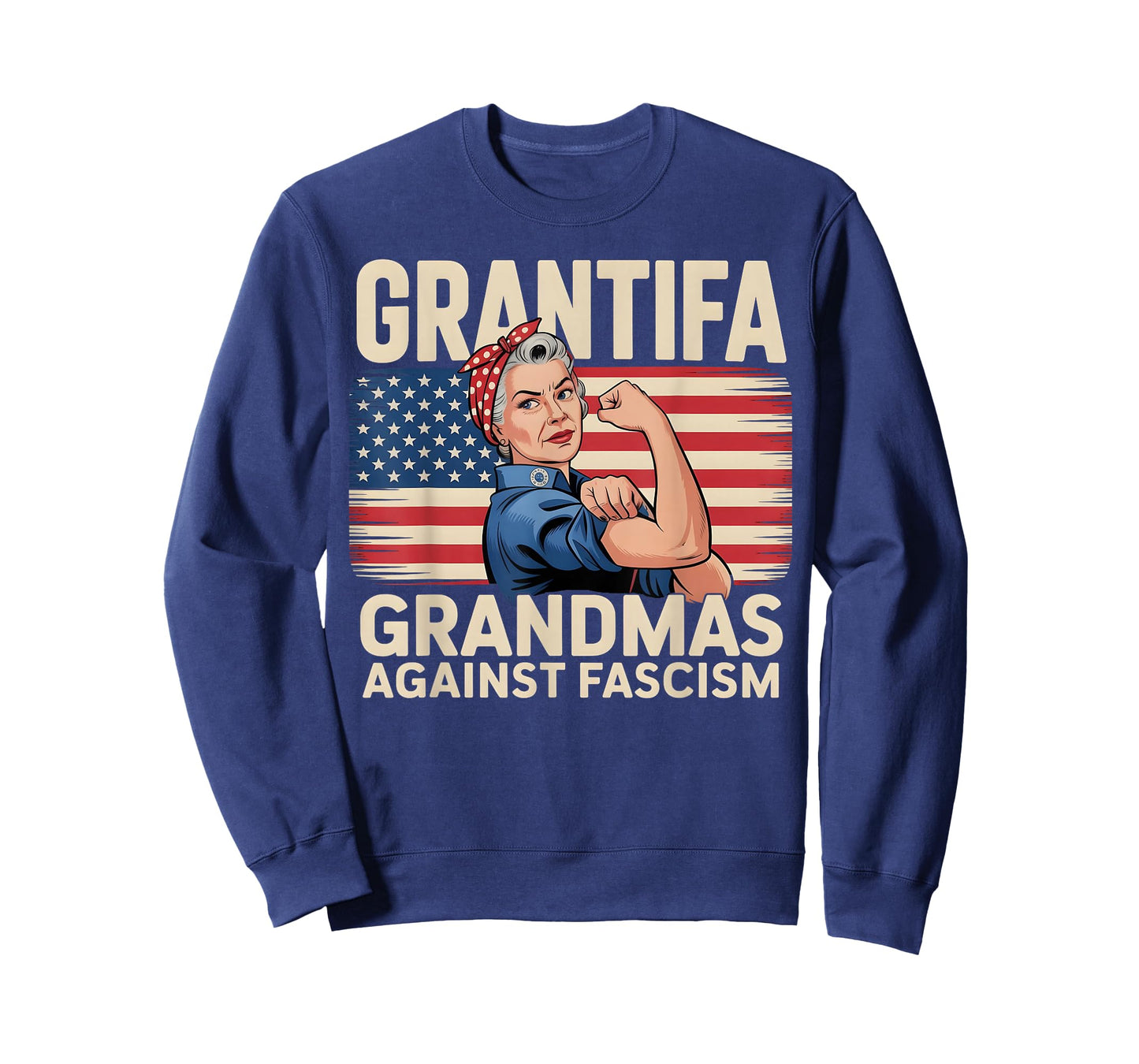 GRANTIFA Grandmas Against Fascism Patriotic Vintage Art T-Shirt