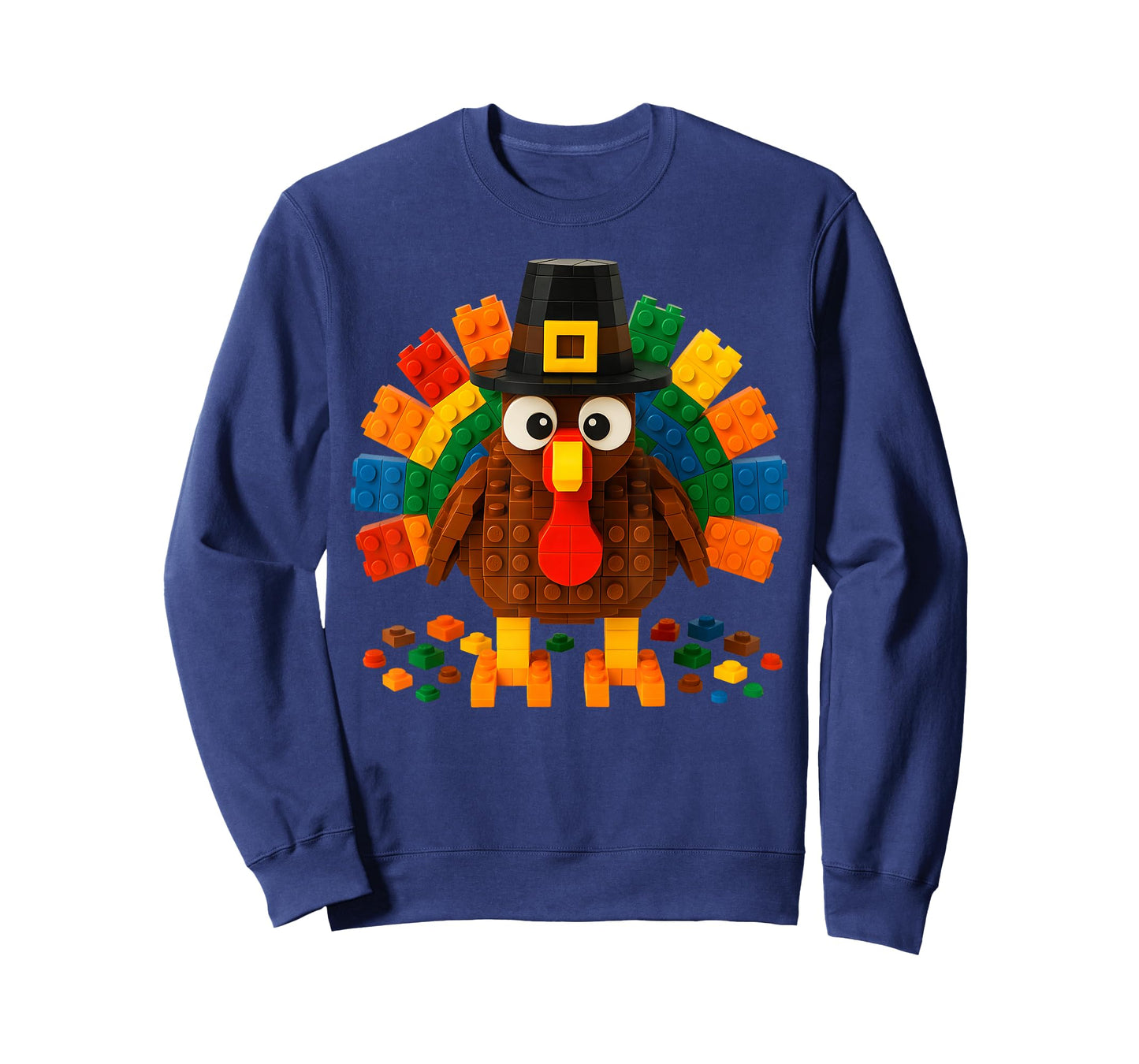 Master Builder Building Blocks Turkey Thanksgiving Men Boy T-Shirt