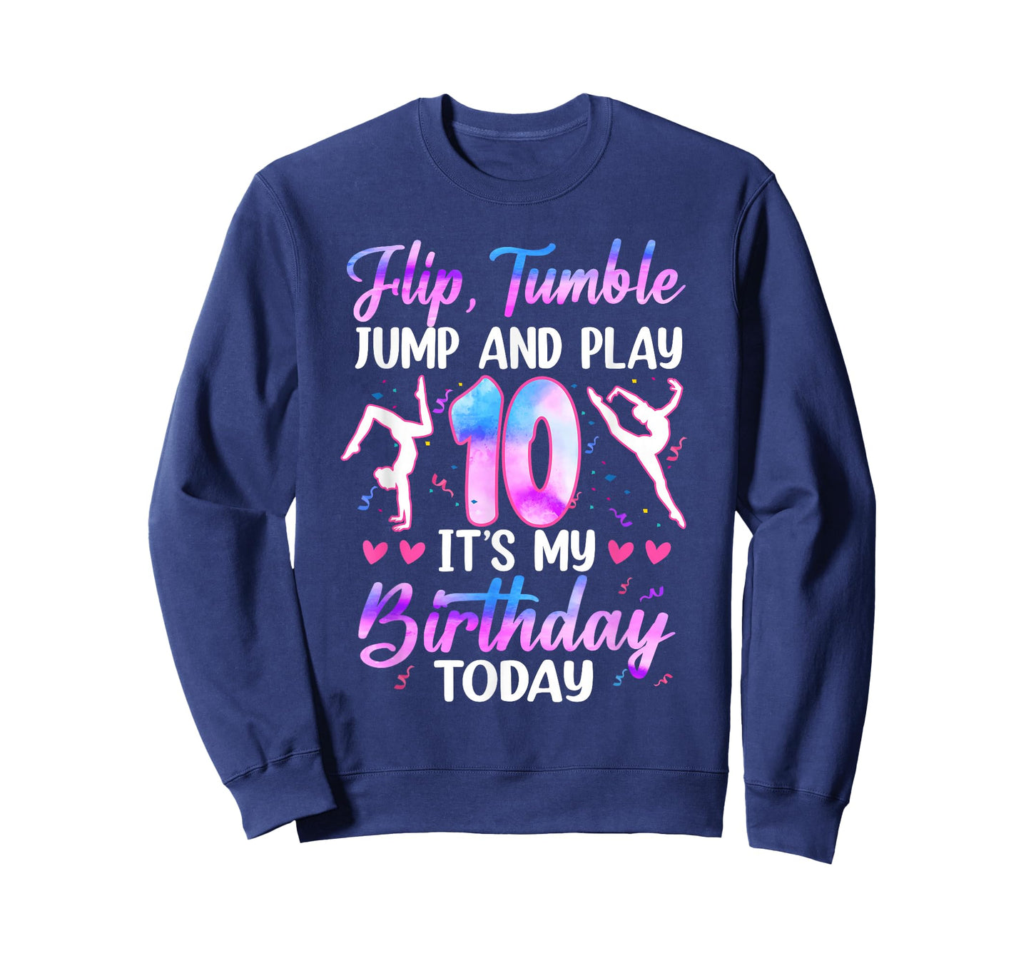 10 Year Old Girl Gymnast 10th Birthday Gymnastics Theme T-Shirt