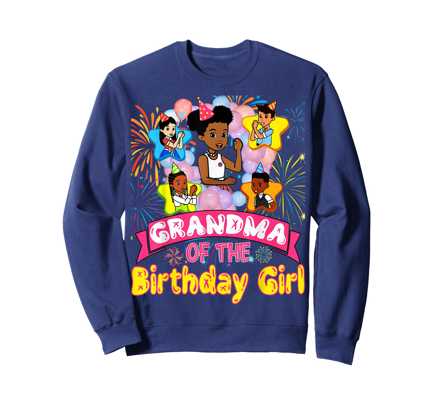 Grandma of Birthday Girl Gracie Birthday Dolls Girl Party T-Shirt