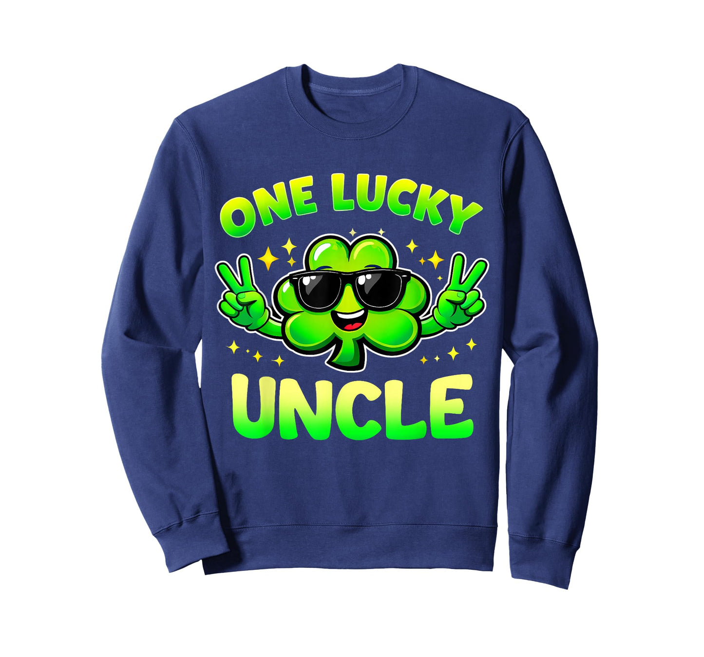 One Lucky Uncle Cute Shamrock Sunglasses Patrick Day T-Shirt