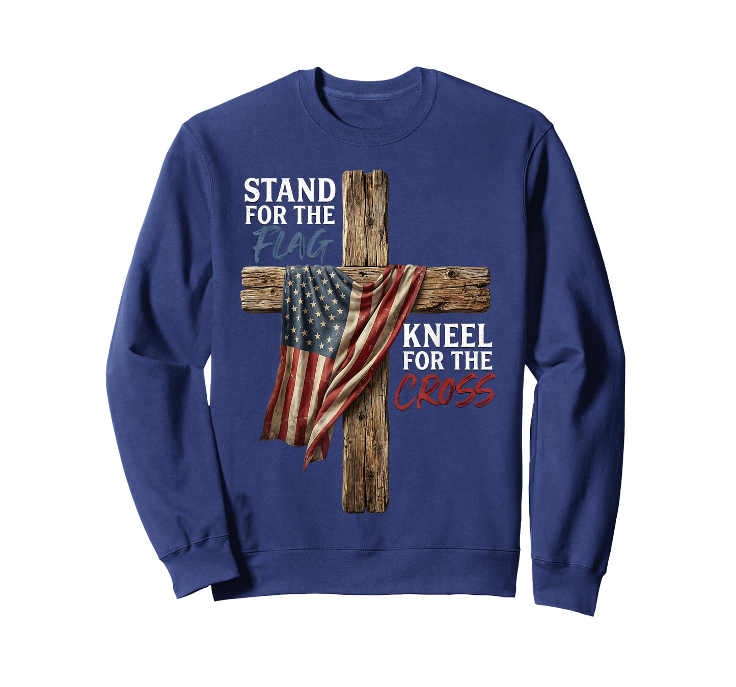 Stand for The Flag Kneel for The Cross American Flag T-Shirt
