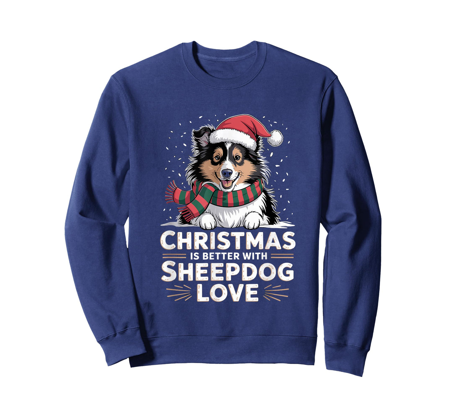 Cute Xmas Christmas is Better with Shetland Sheepdog Love T-Shirt