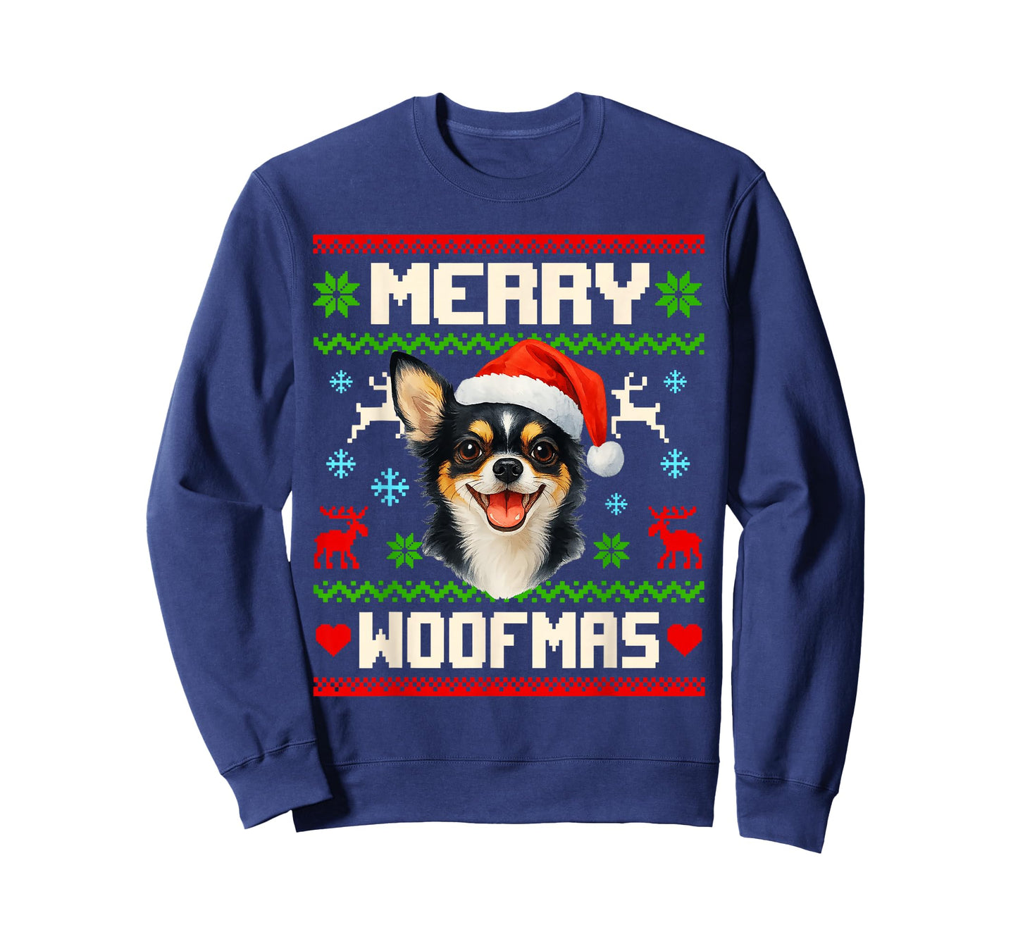 Chihuahua Dog Christmas Ugly Sweater Pet Dog Lover Xmas T-Shirt