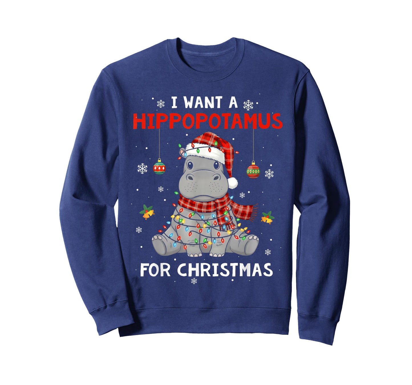 I Want A Hippopotamus for Christmas Xmas Hippo for Kid Women T-Shirt