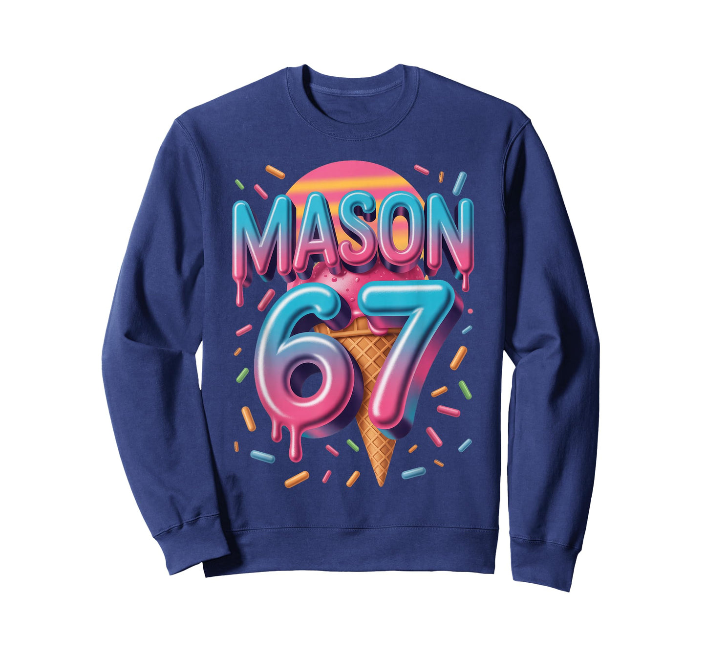 Mason 67 Meme Ice Cream Baseball Drip T-Shirt