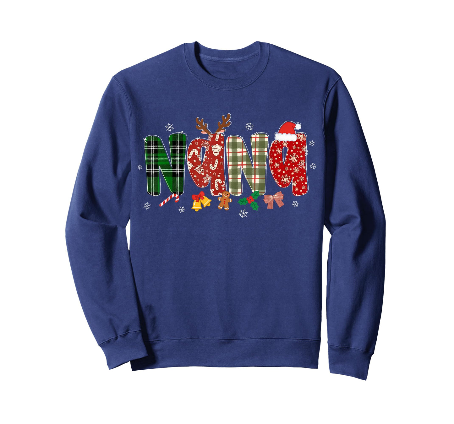 Nana Christmas Festive Grandma Costume Xmas Family Matching T-Shirt