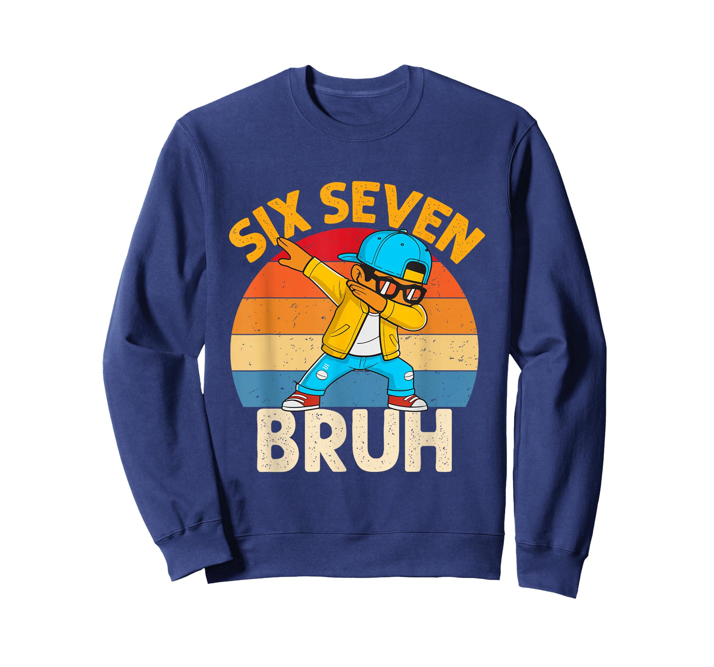 Six Seven Bruh Dabbing 67 Meme 6 7 Numbers Funny Boys Kids T-Shirt