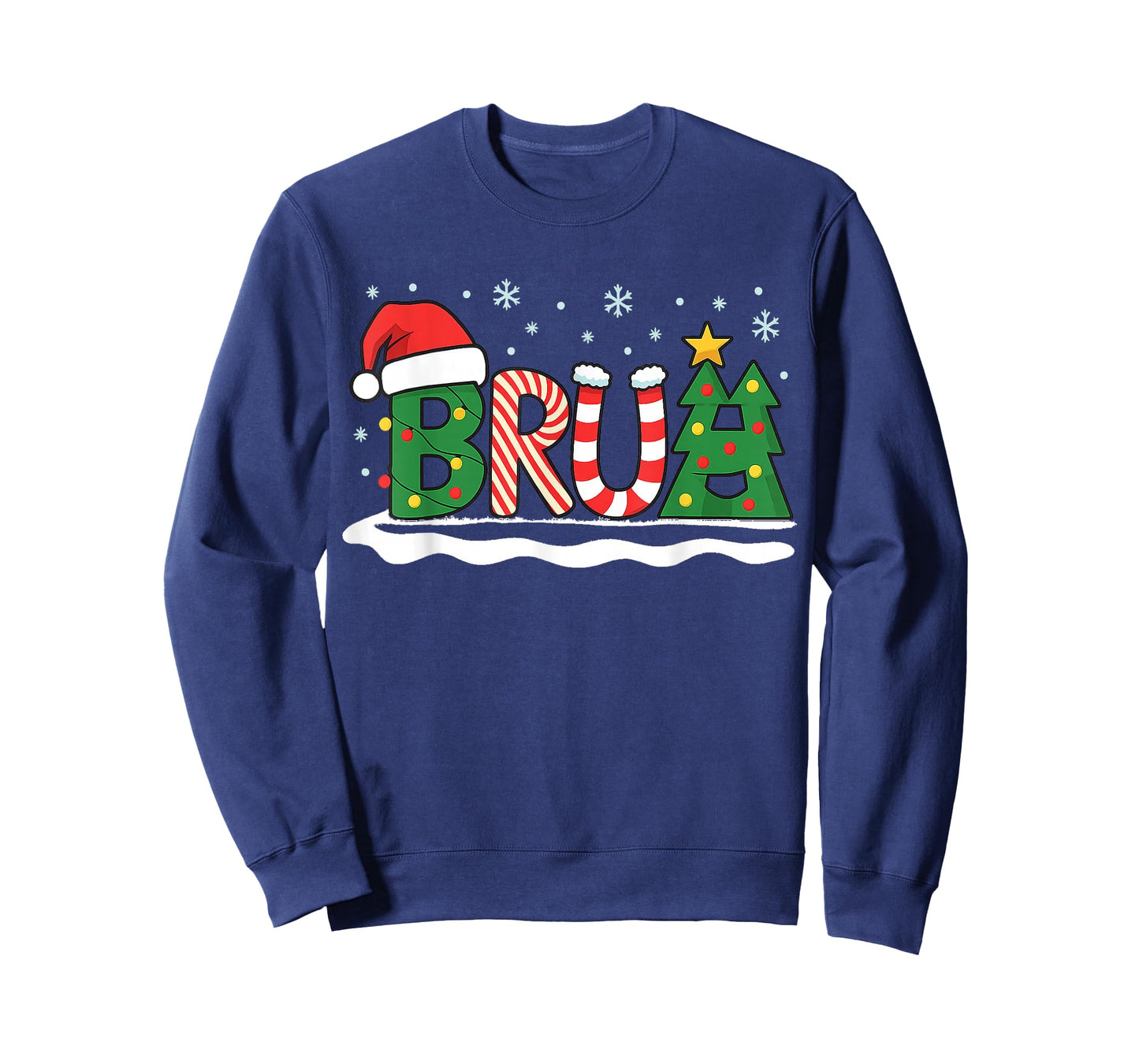 Funny Bruh Christmas Lights Candy Cane Tree Xmas Gifts T-Shirt