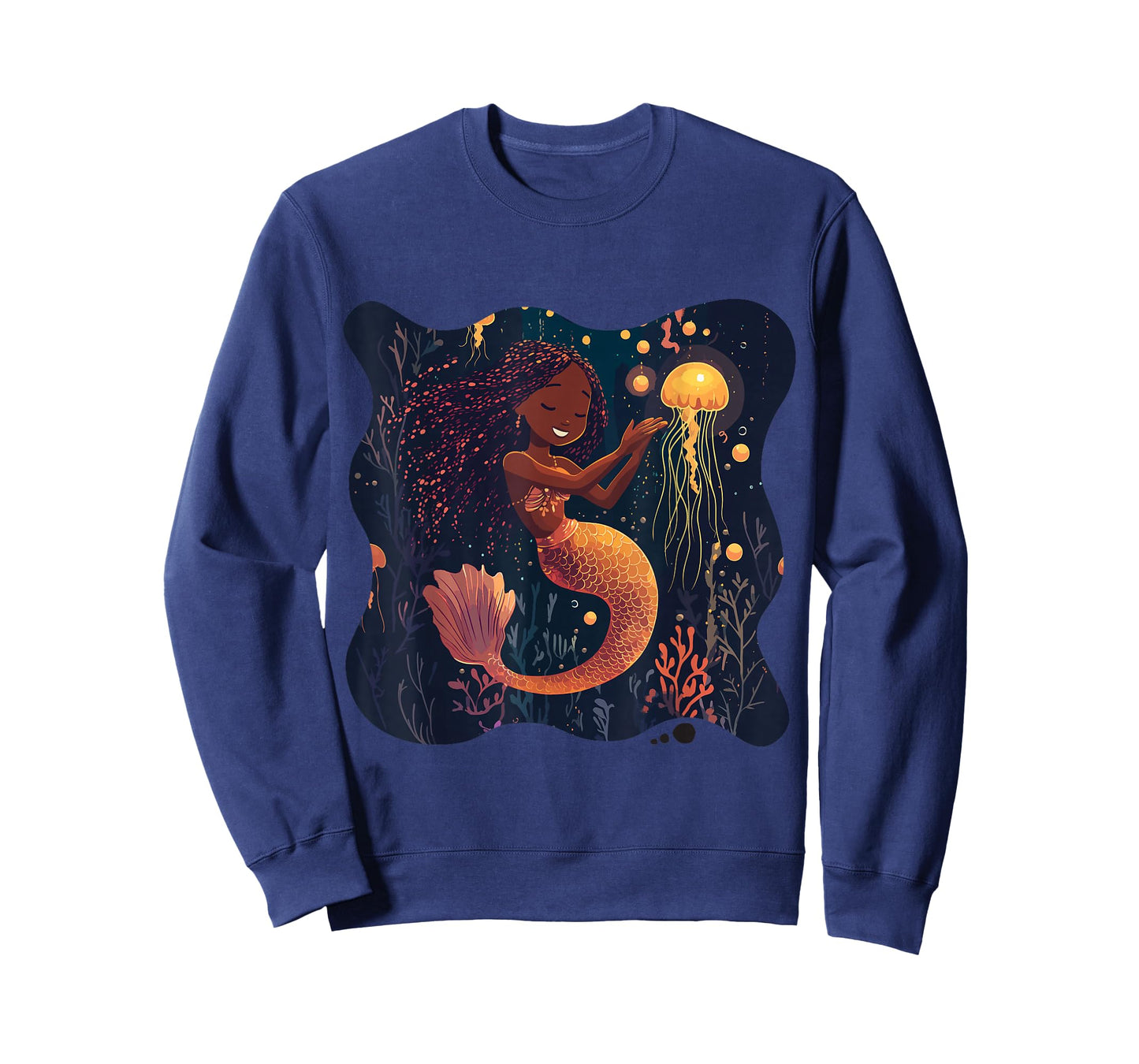 Black Mermaid Braids Girls Kids Toddler Women Birthday Gift T-Shirt