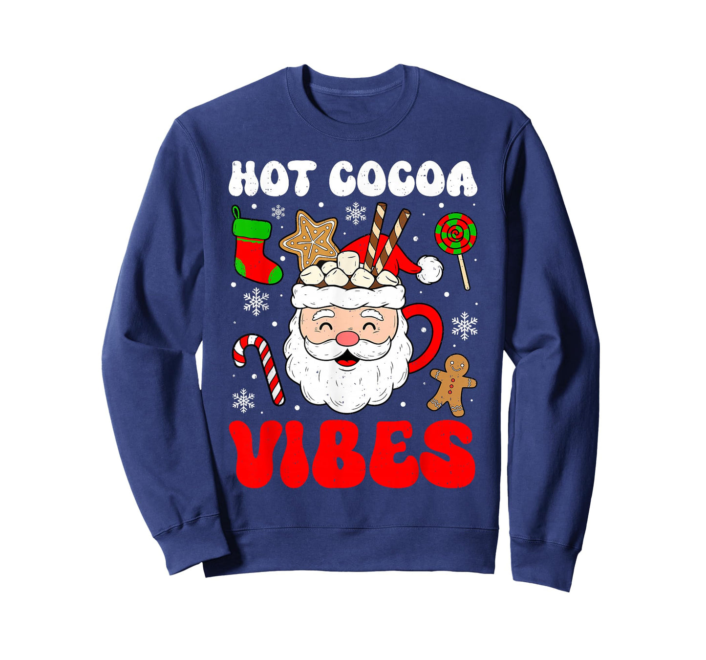 Hot Cocoa Vibes Chocolate Christmas Xmas Cozy Festive T-Shirt