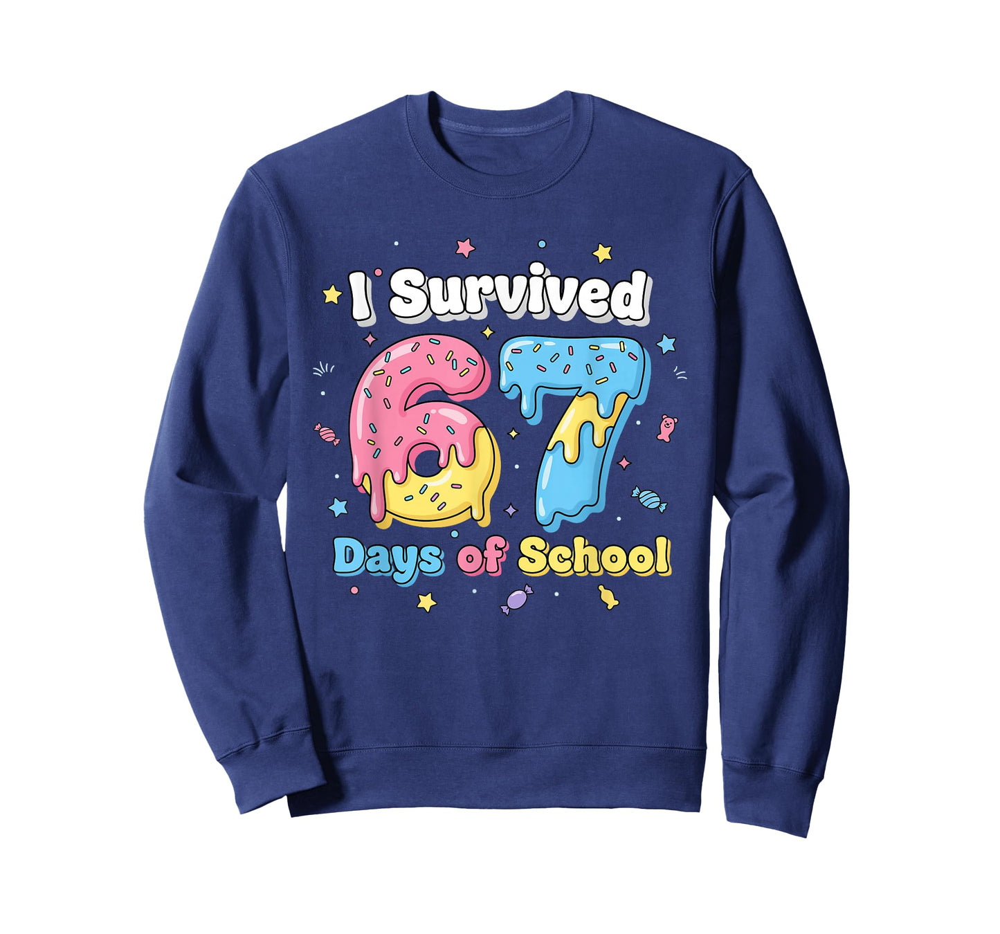 Funny 67 Meme Teachers Students I Survived 67 Days of School T-Shirt